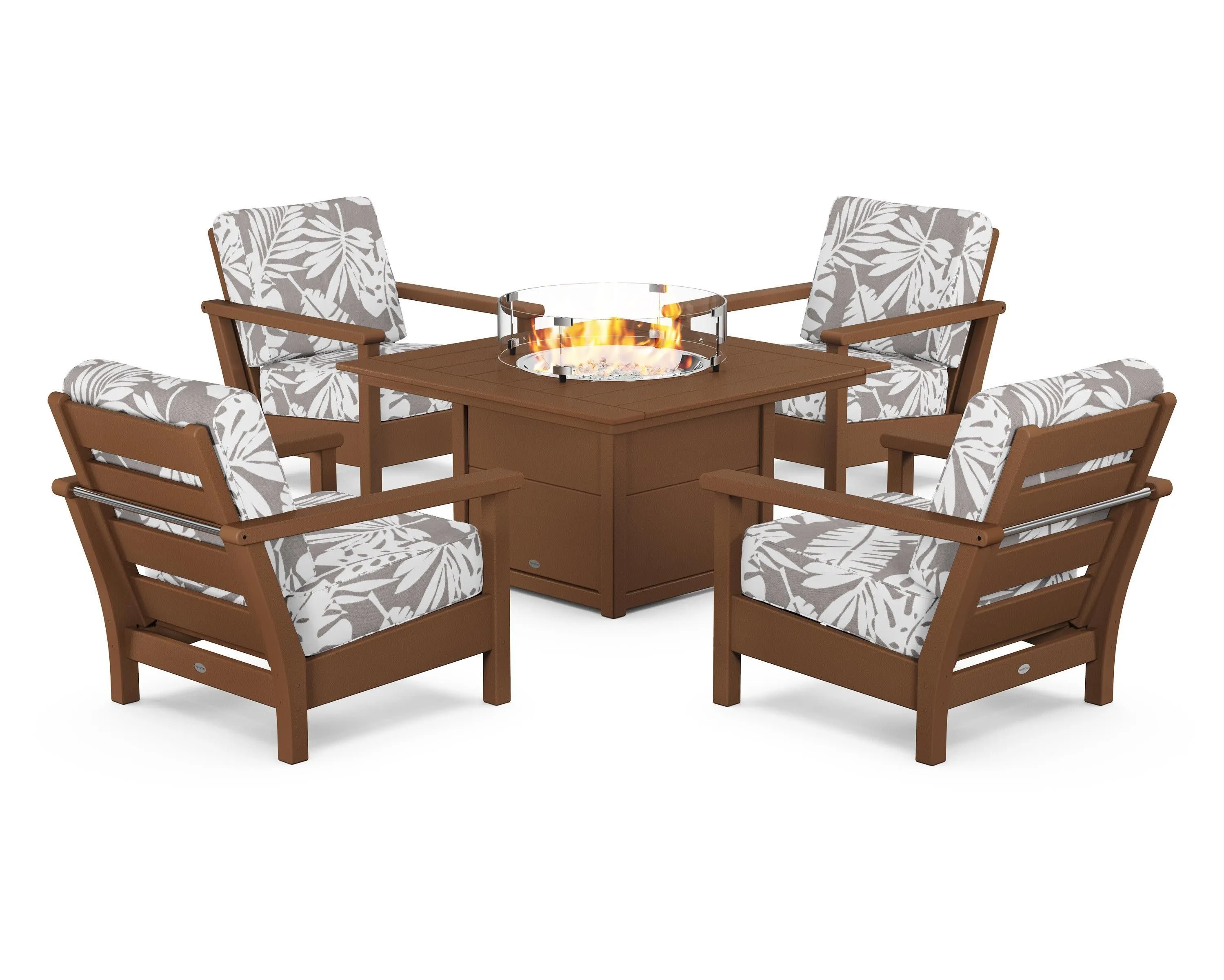 Harbour 5-Piece Conversation Set with Fire Pit Table