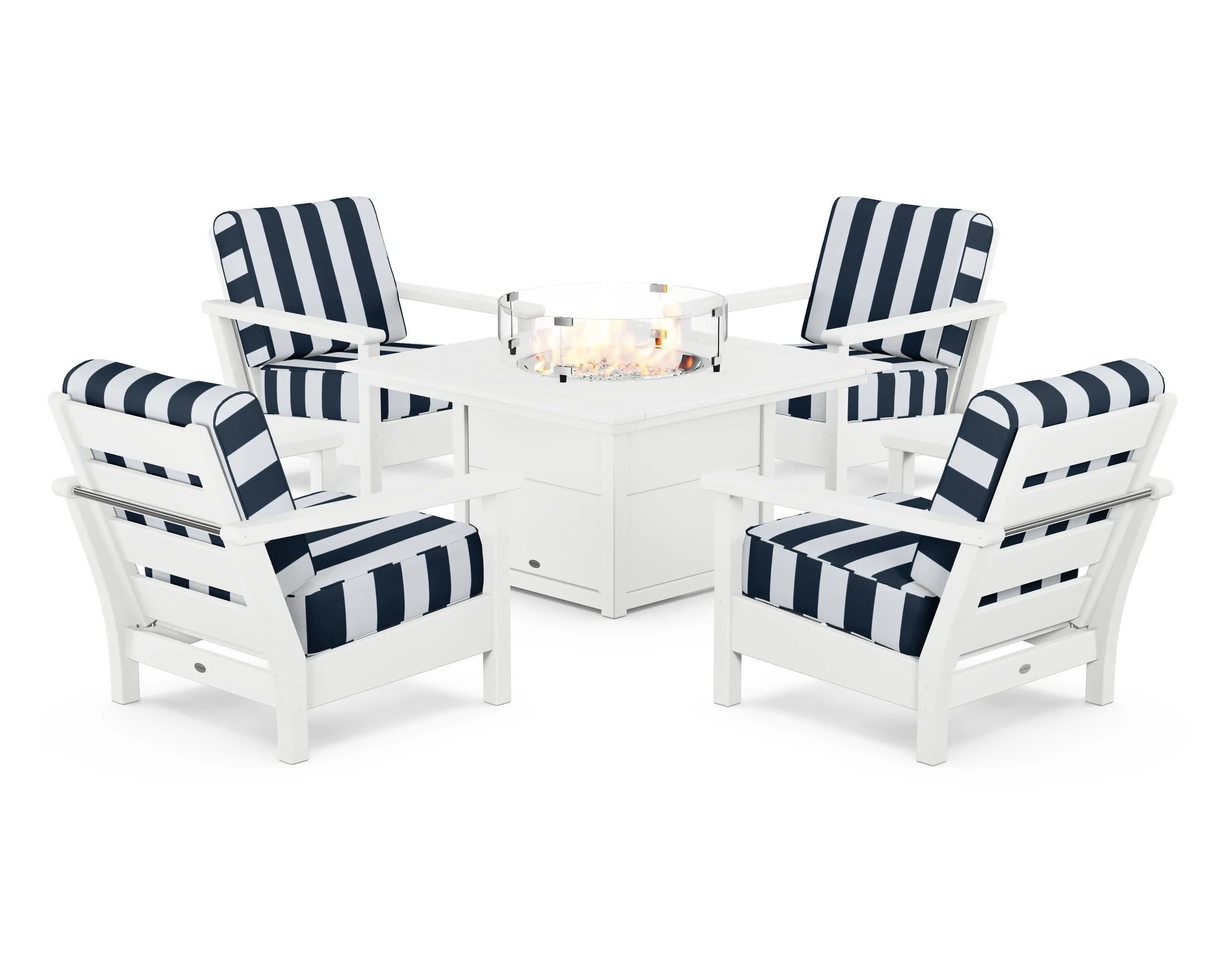 Harbour 5-Piece Conversation Set with Fire Pit Table