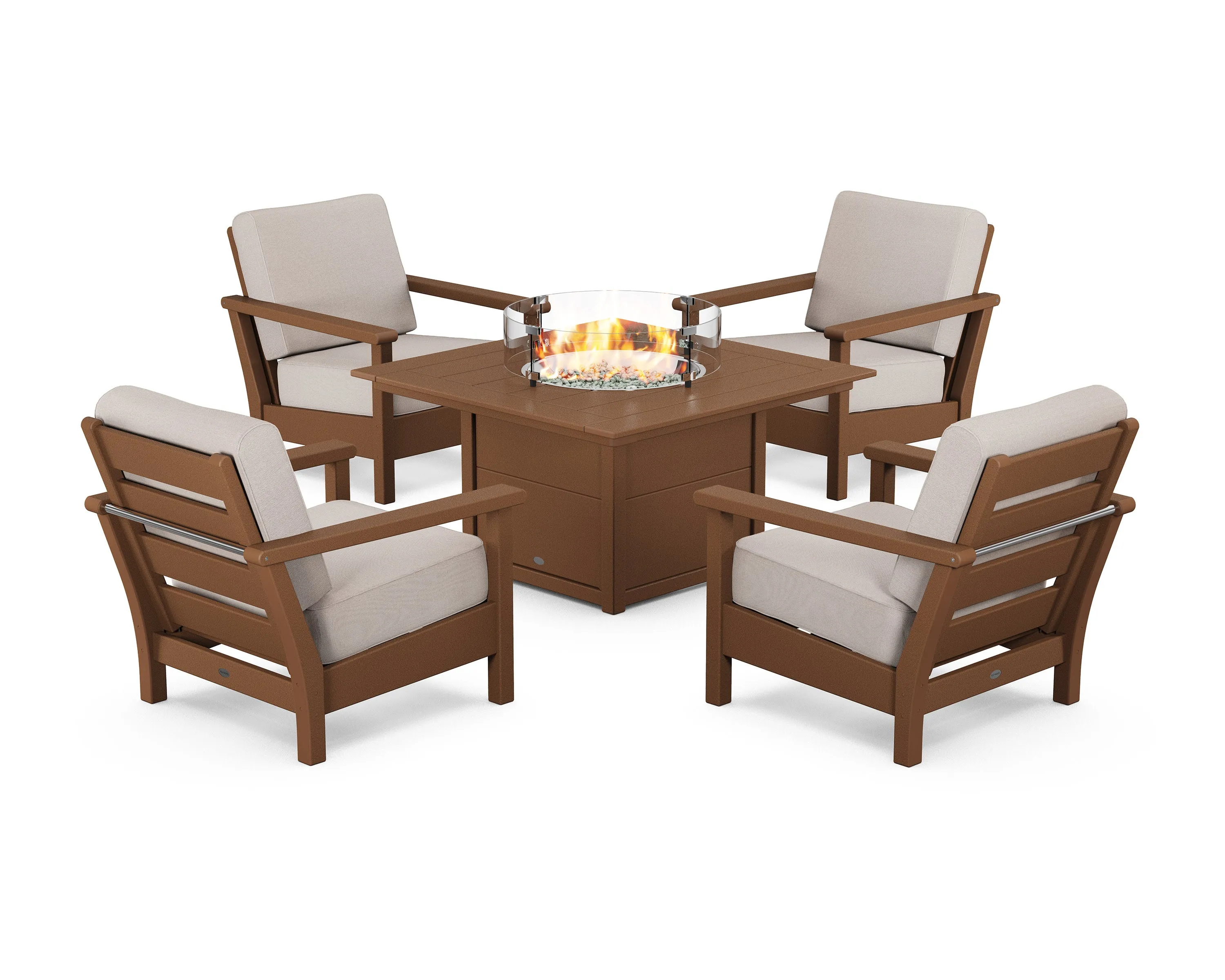 Harbour 5-Piece Conversation Set with Fire Pit Table