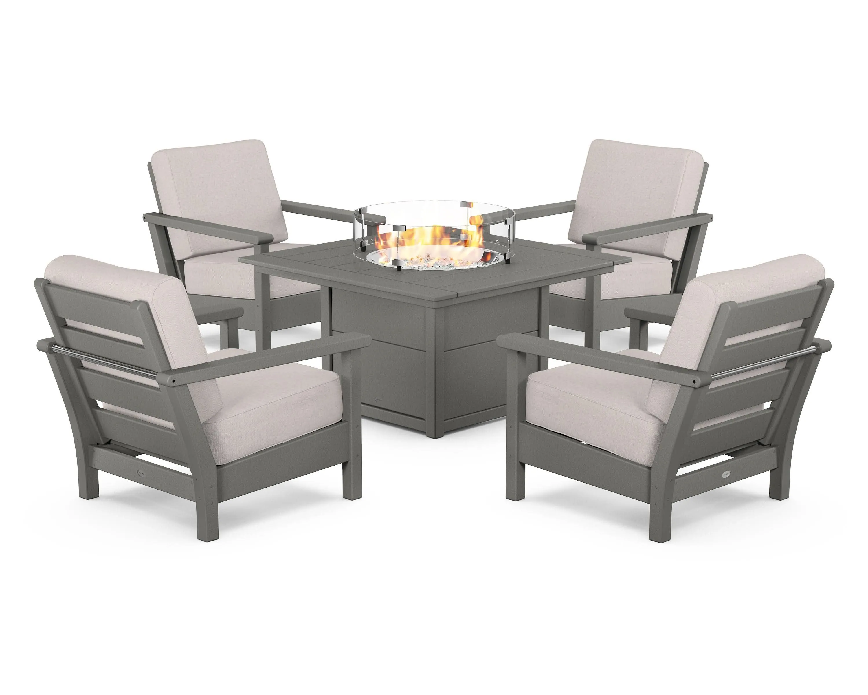 Harbour 5-Piece Conversation Set with Fire Pit Tableoutdoor patio dining furniture set