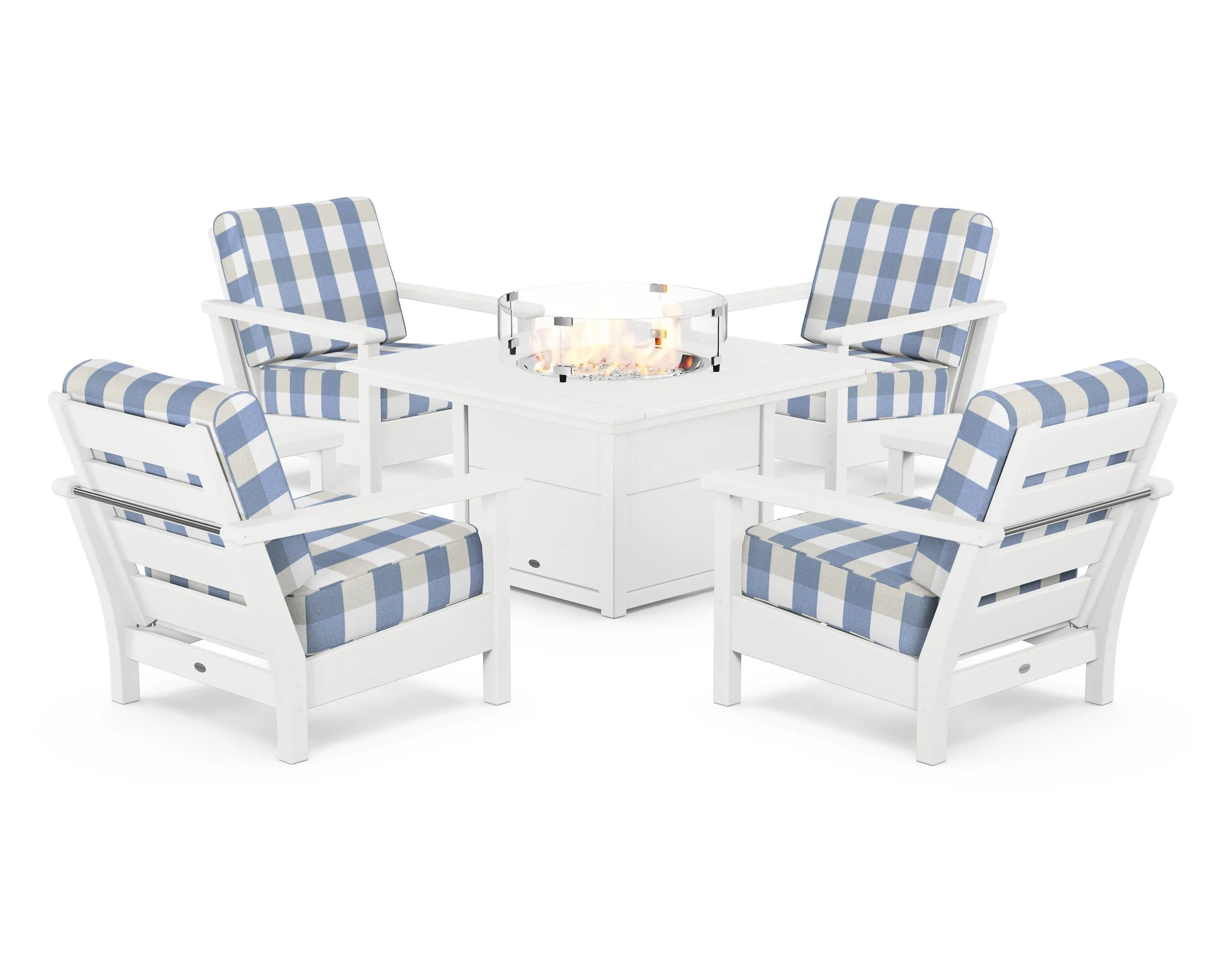 Harbour 5-Piece Conversation Set with Fire Pit Table