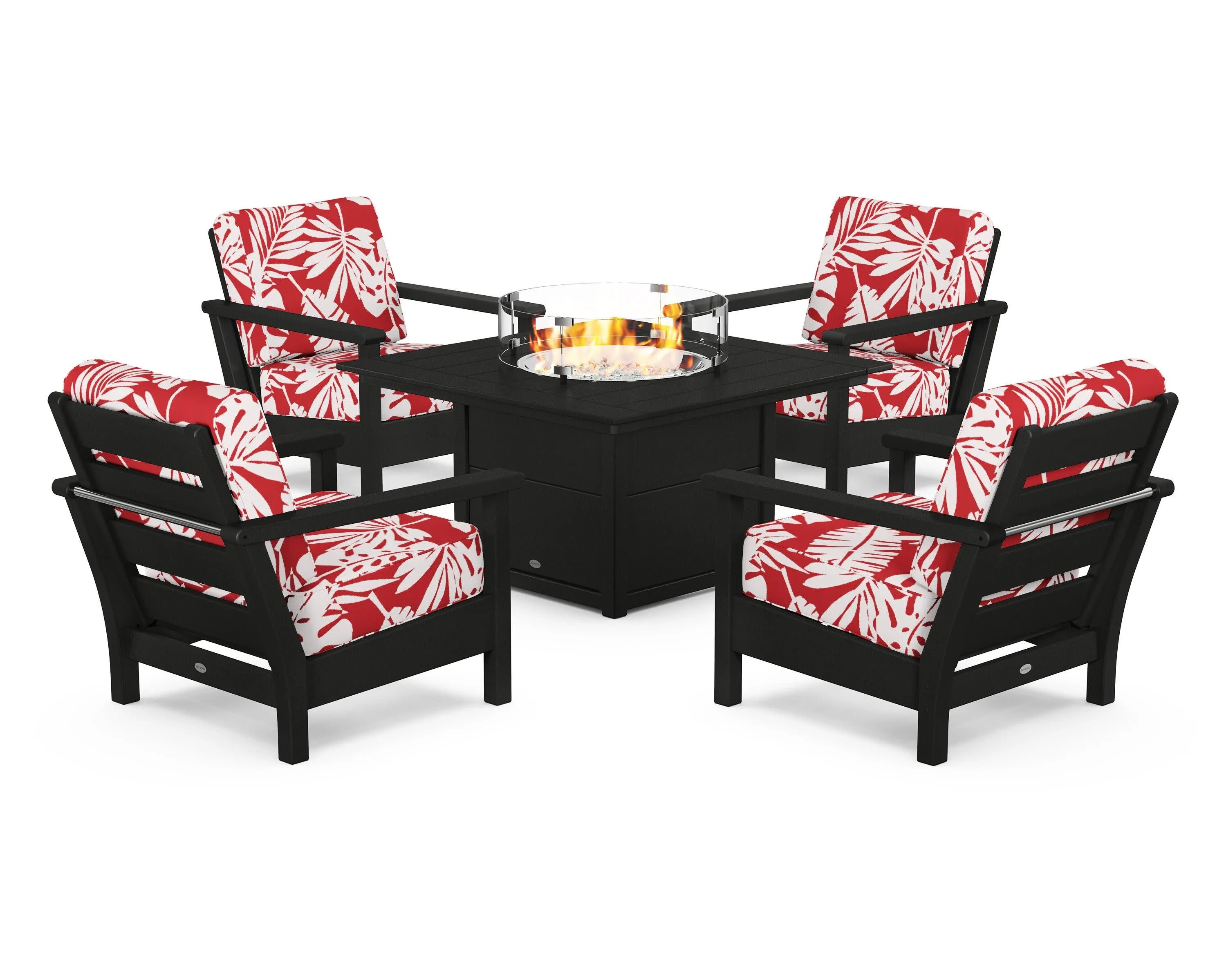 Harbour 5-Piece Conversation Set with Fire Pit Table