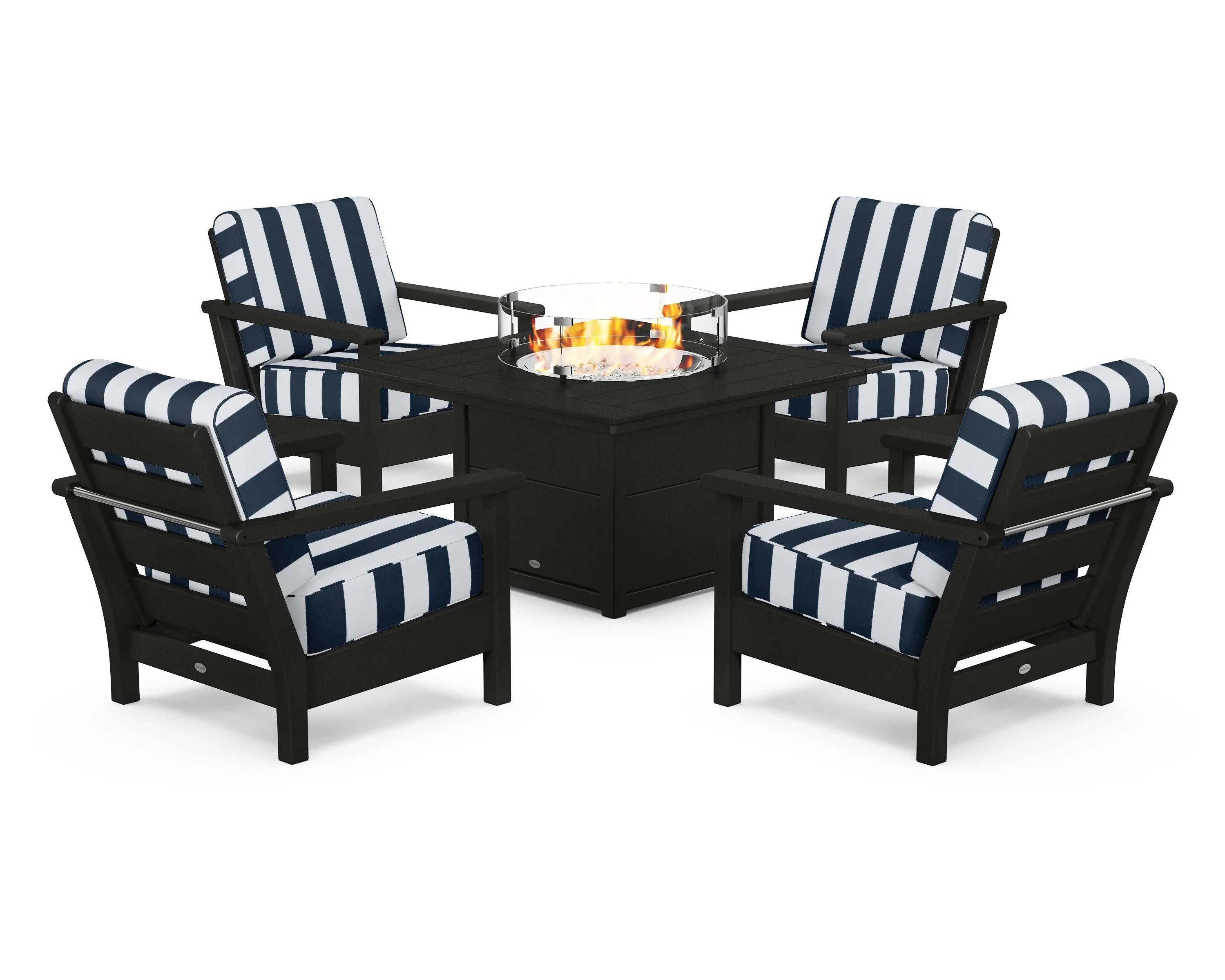 Harbour 5-Piece Conversation Set with Fire Pit Table