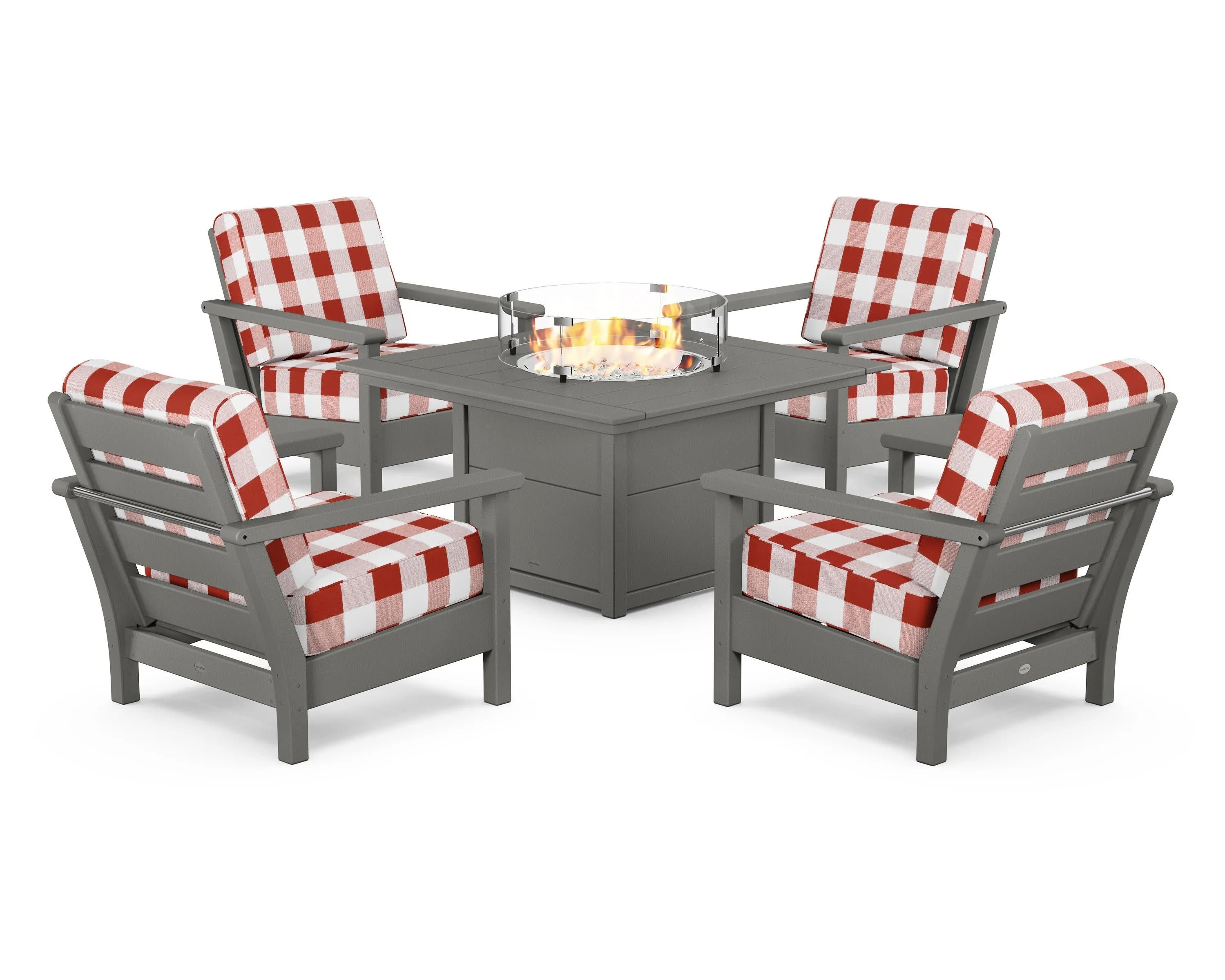 Harbour 5-Piece Conversation Set with Fire Pit Table
