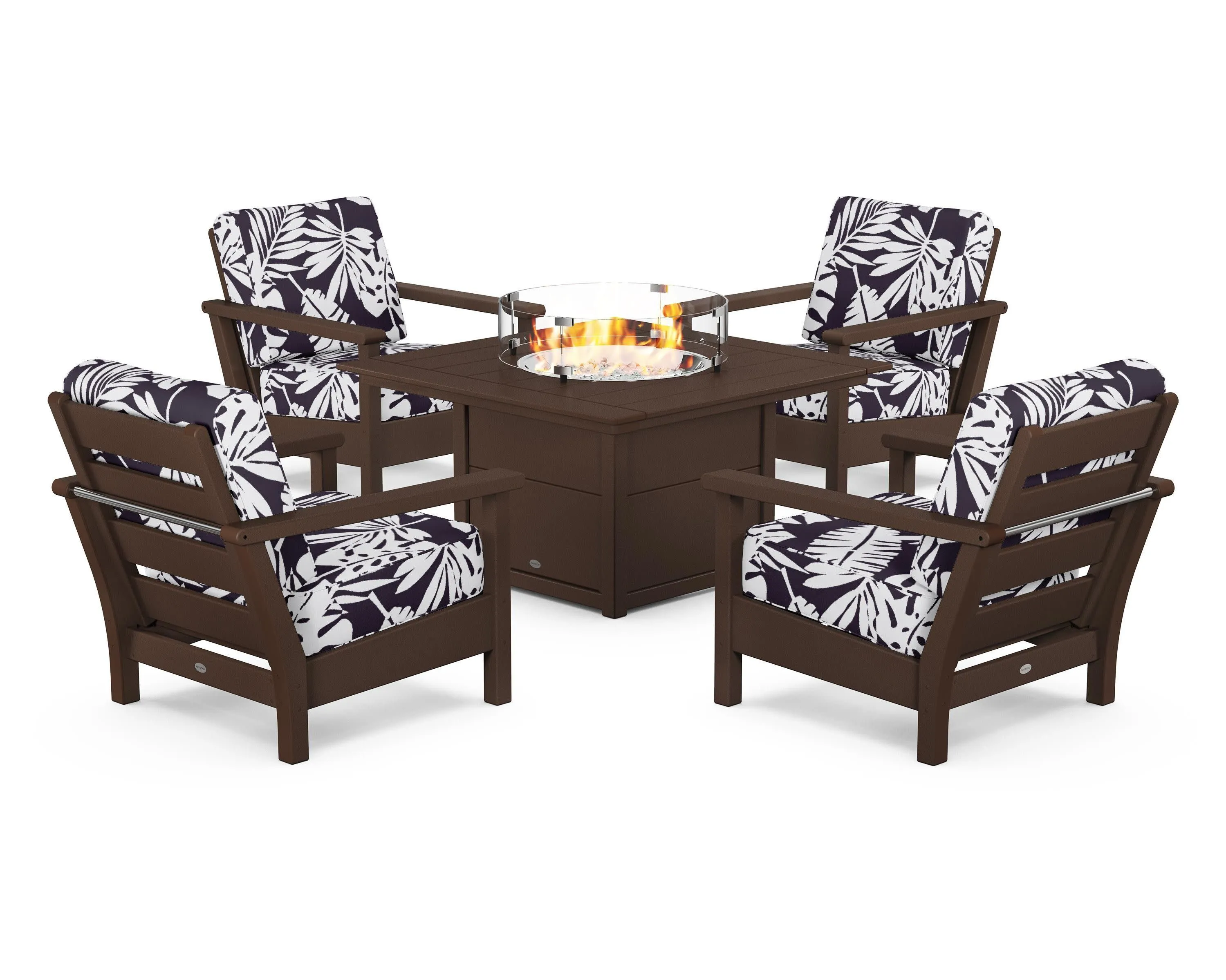 Harbour 5-Piece Conversation Set with Fire Pit Table