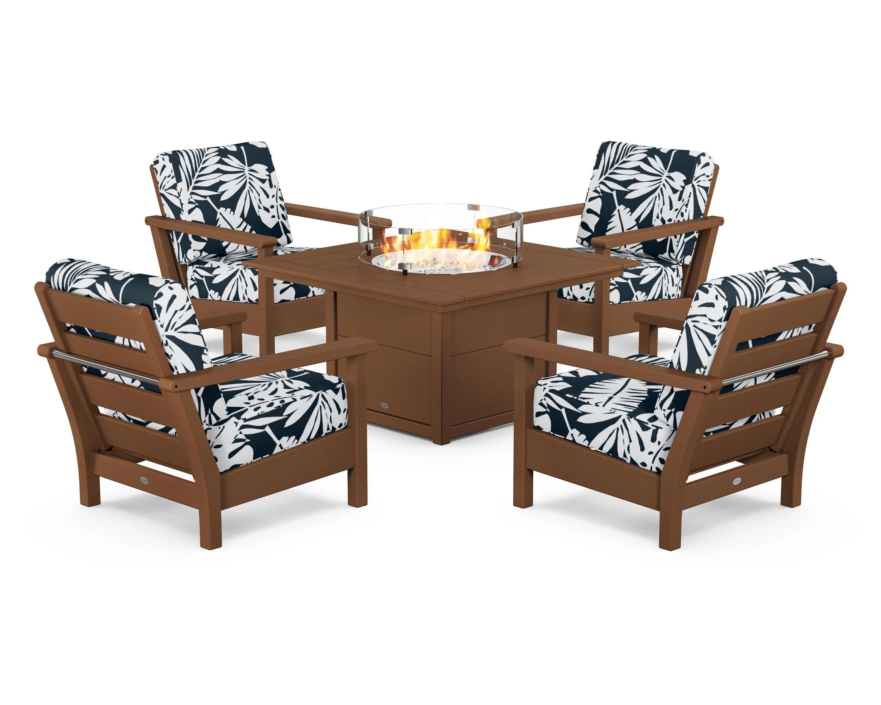 Harbour 5-Piece Conversation Set with Fire Pit Table