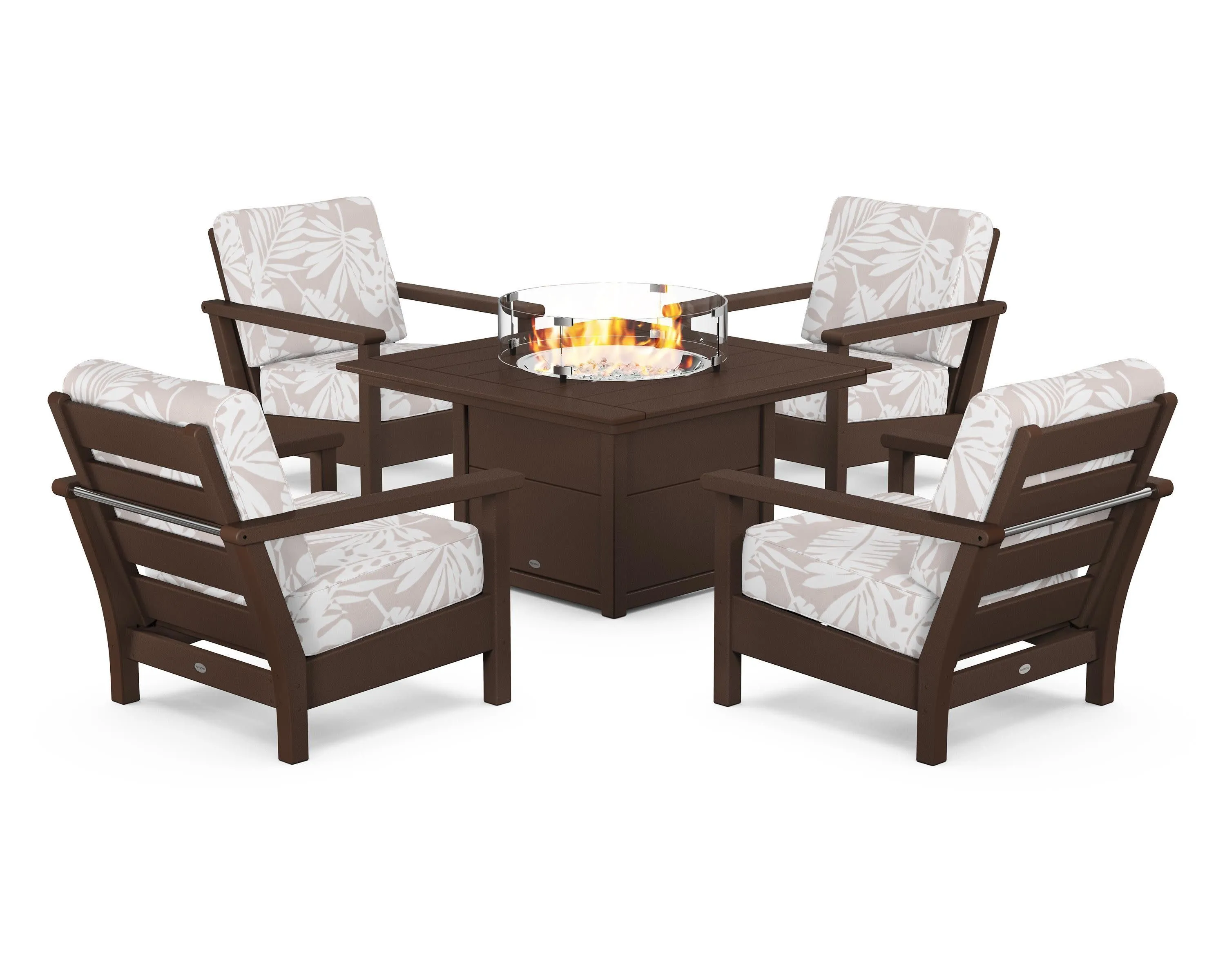 Harbour 5-Piece Conversation Set with Fire Pit Table