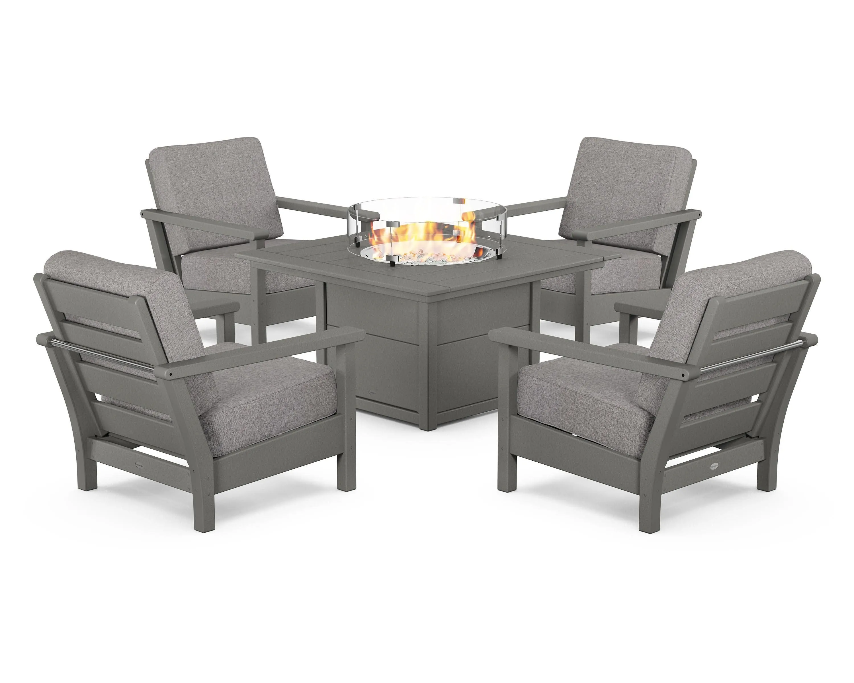 Harbour 5-Piece Conversation Set with Fire Pit Table