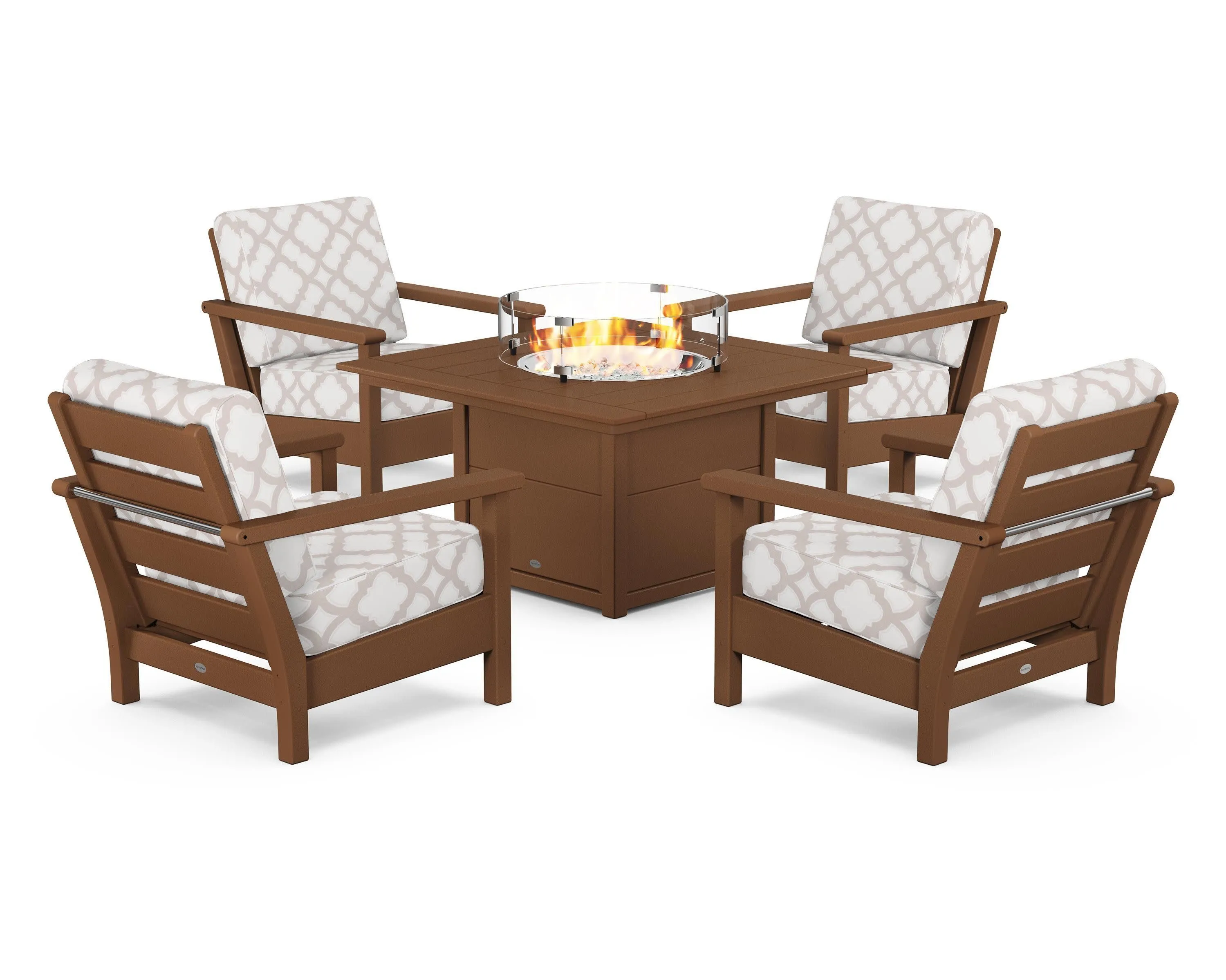 Harbour 5-Piece Conversation Set with Fire Pit Table