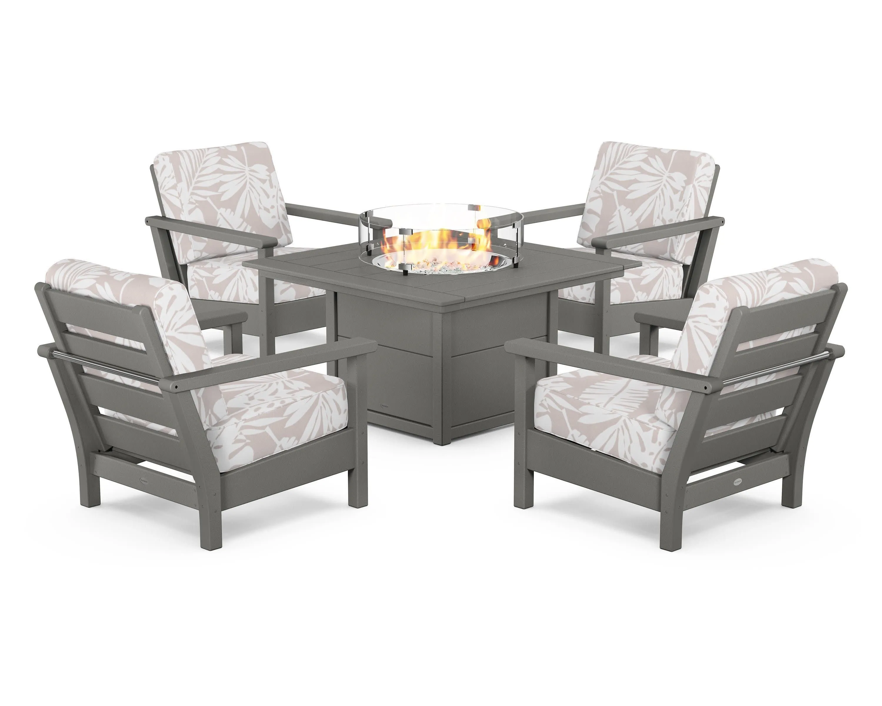 Harbour 5-Piece Conversation Set with Fire Pit Table