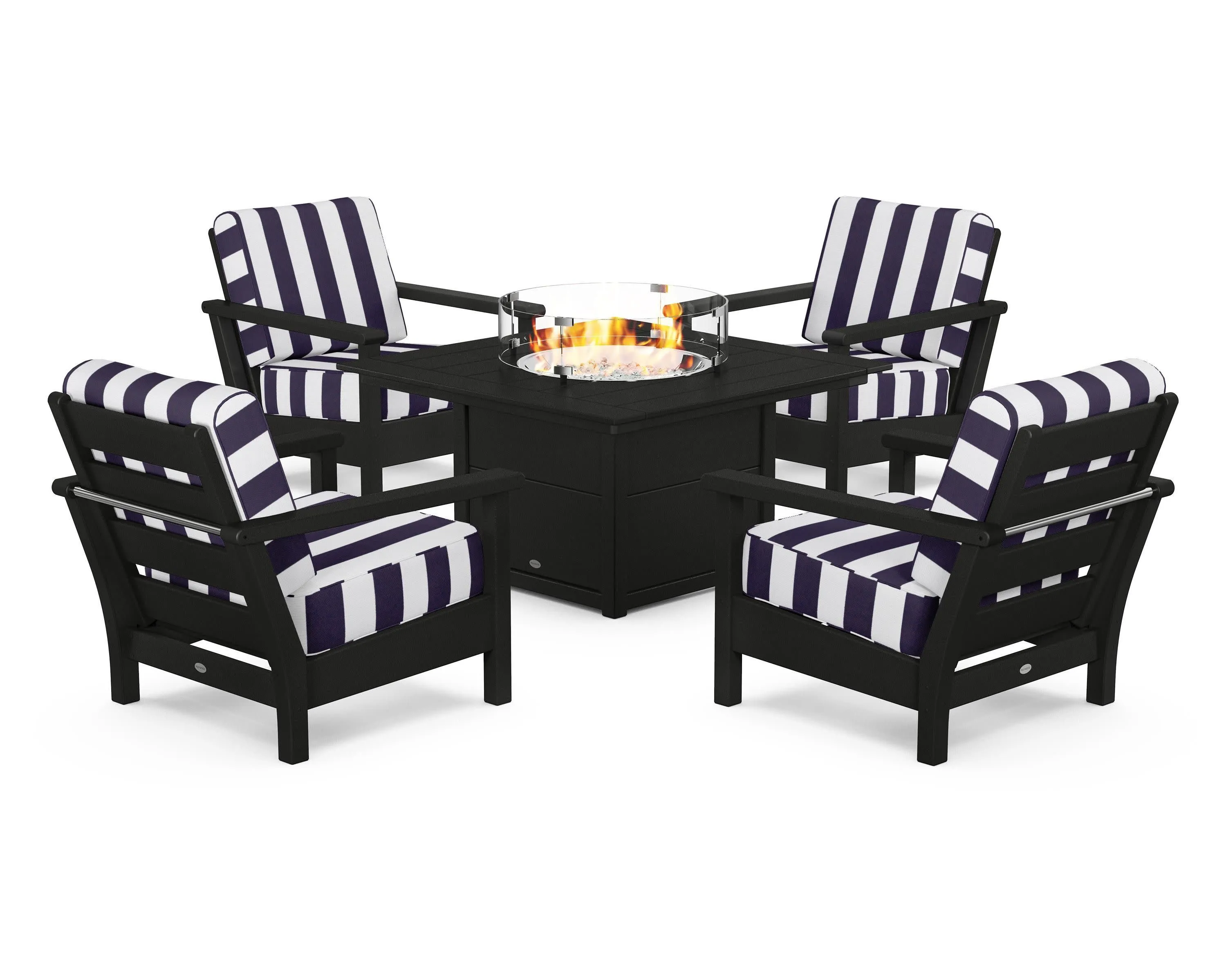 Harbour 5-Piece Conversation Set with Fire Pit Table