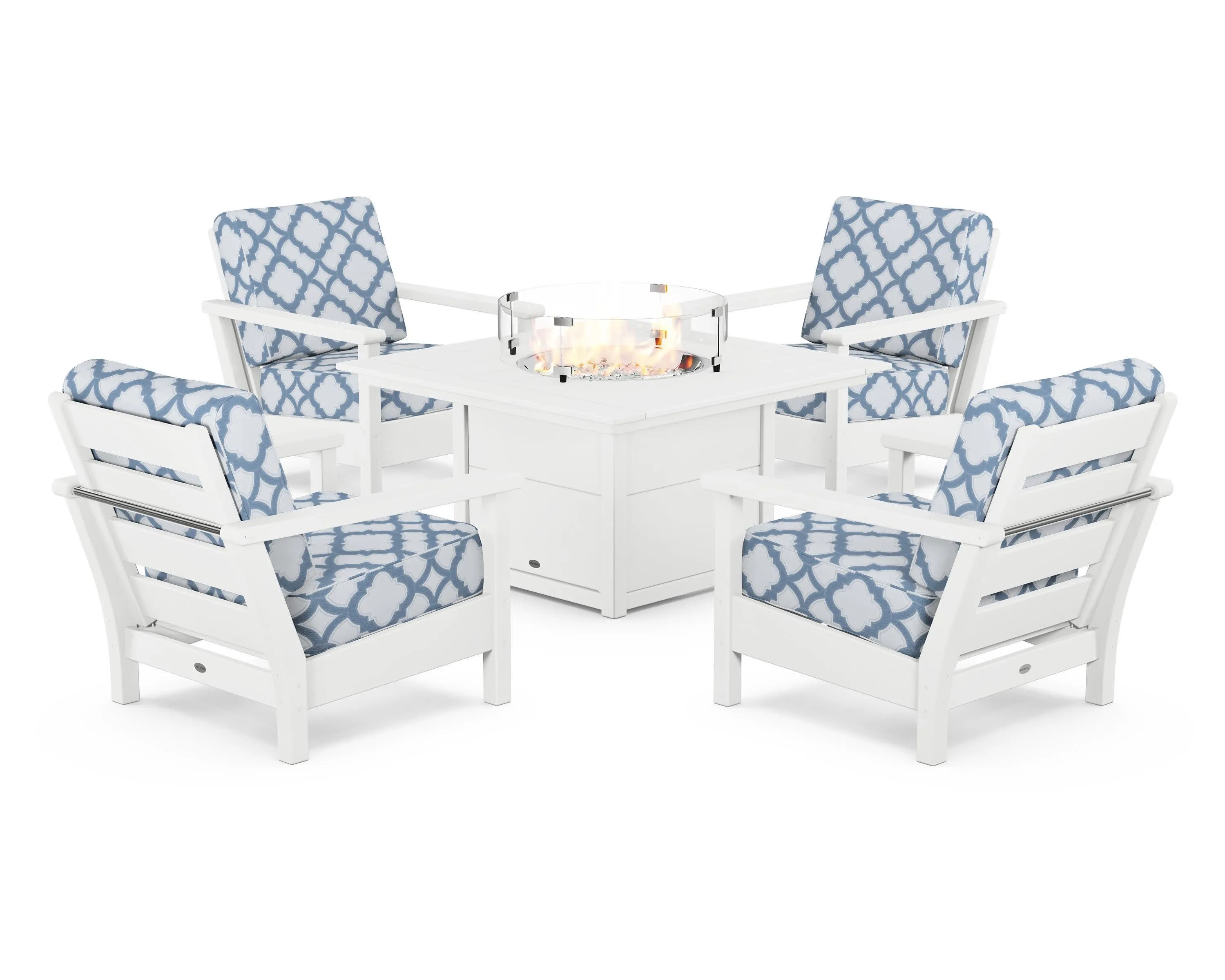 Harbour 5-Piece Conversation Set with Fire Pit Table