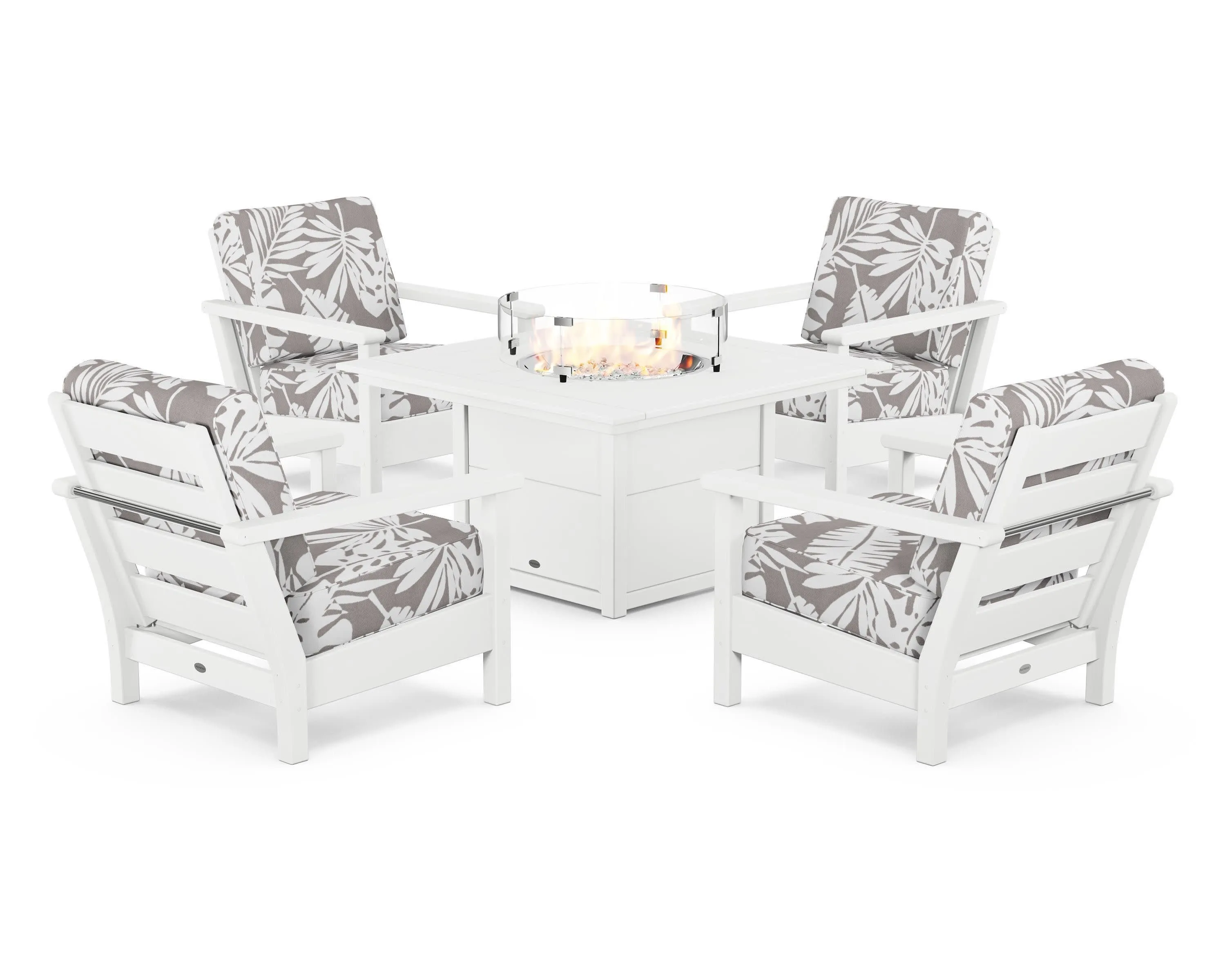 Harbour 5-Piece Conversation Set with Fire Pit Table