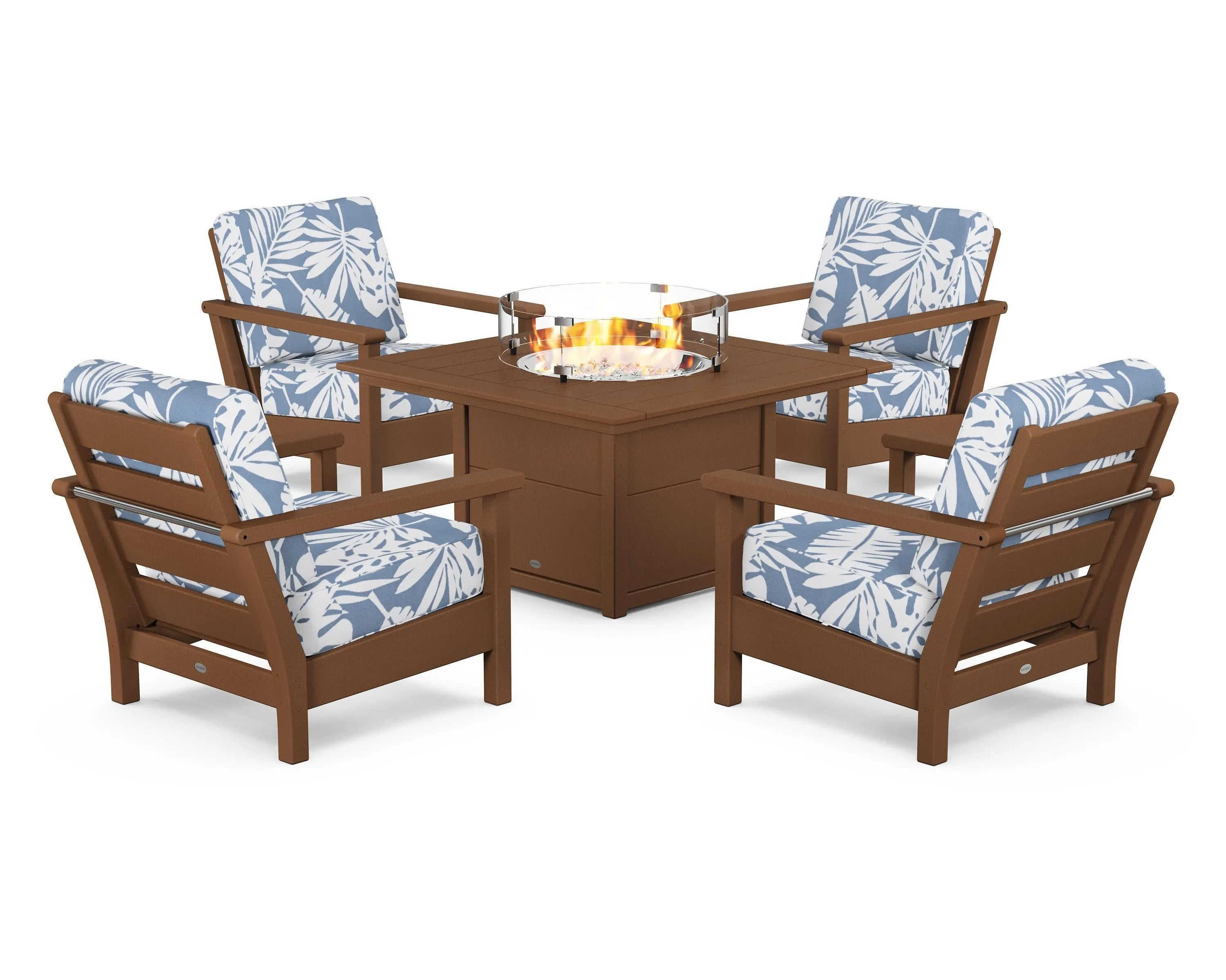Harbour 5-Piece Conversation Set with Fire Pit Table