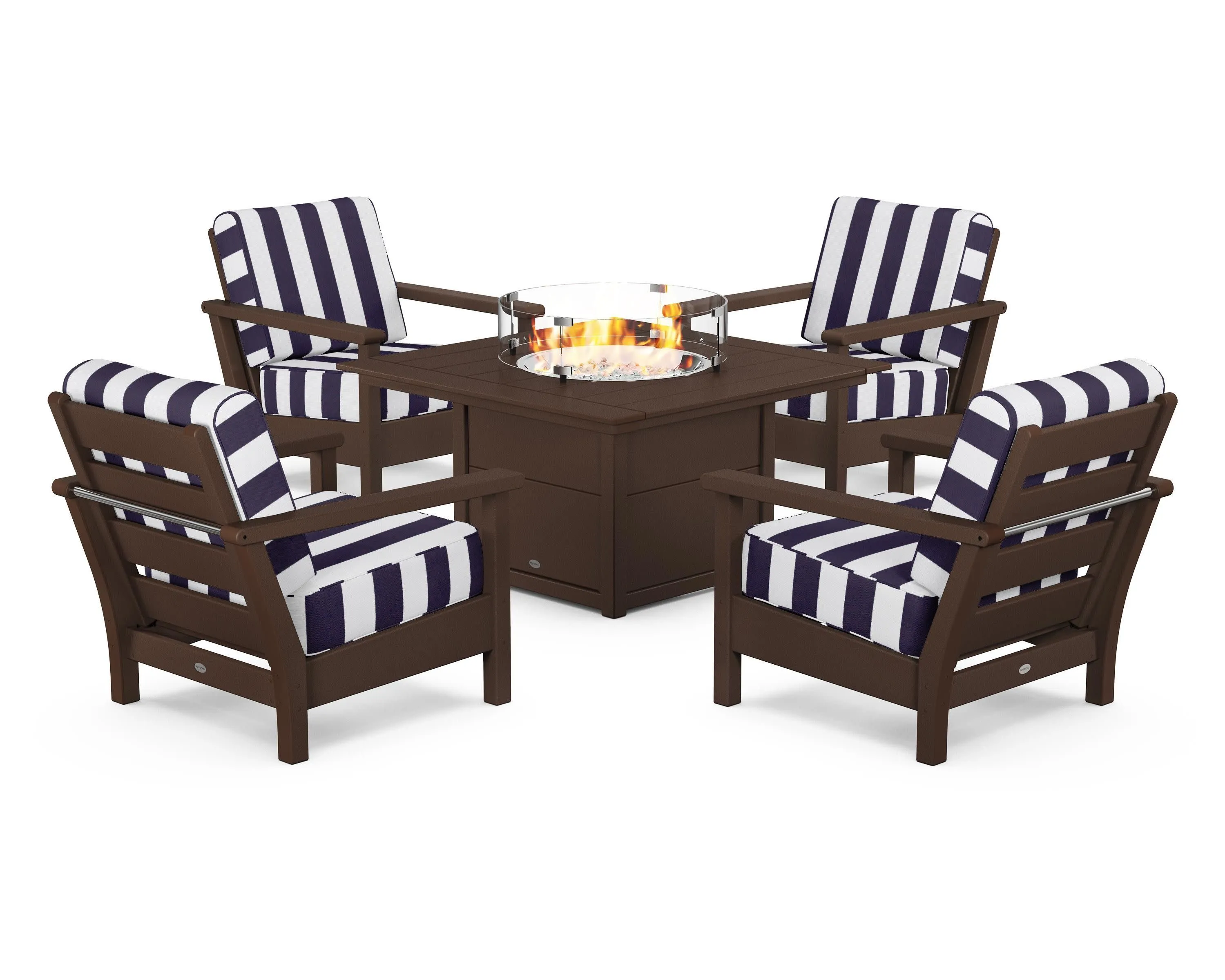Harbour 5-Piece Conversation Set with Fire Pit Table