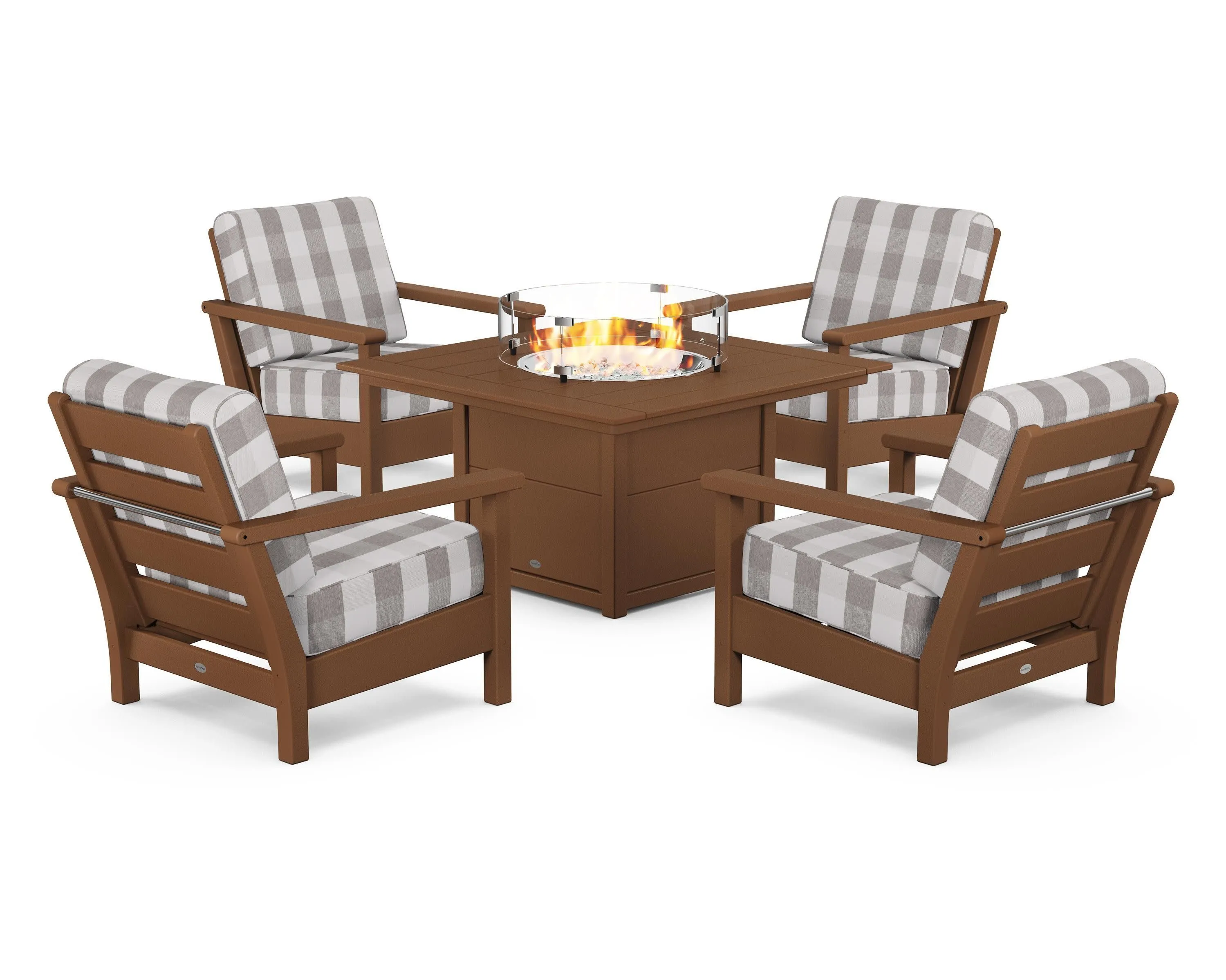 Harbour 5-Piece Conversation Set with Fire Pit Table