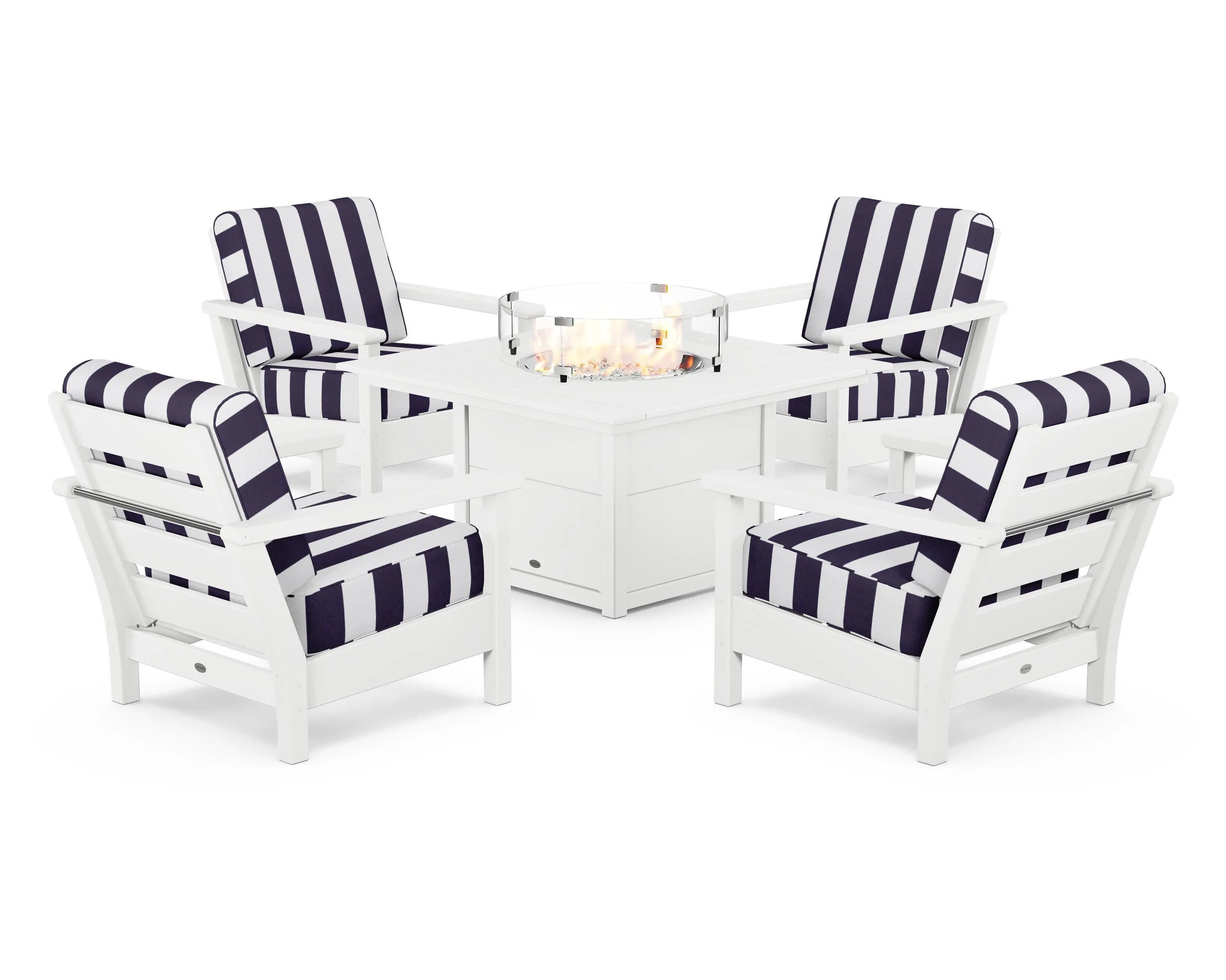 Harbour 5-Piece Conversation Set with Fire Pit Table
