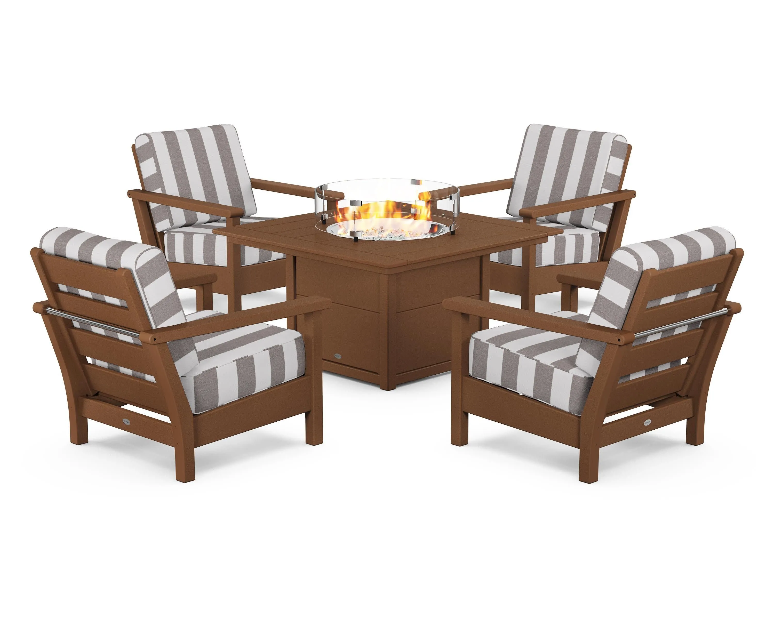 Harbour 5-Piece Conversation Set with Fire Pit Table