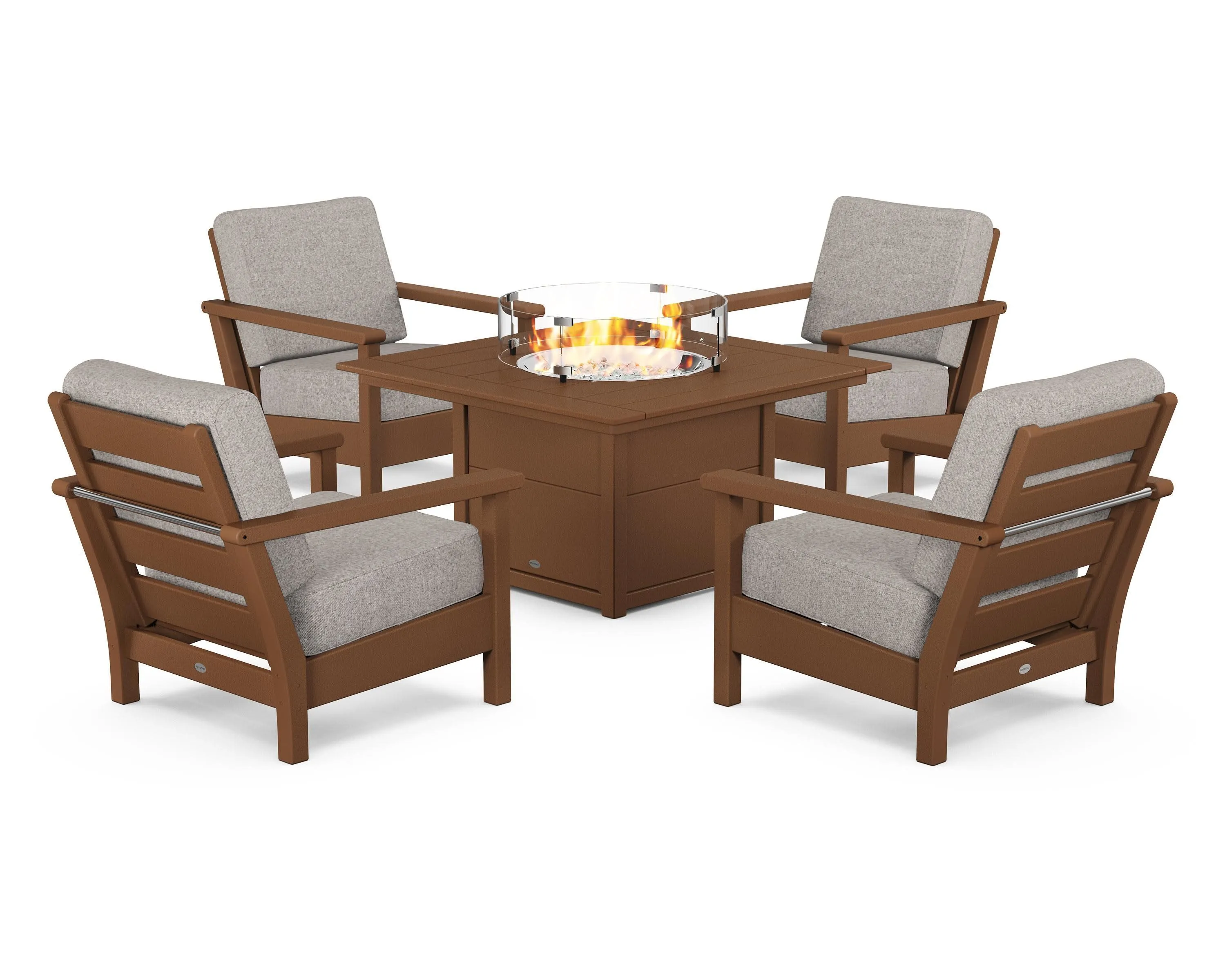 Harbour 5-Piece Conversation Set with Fire Pit Table
