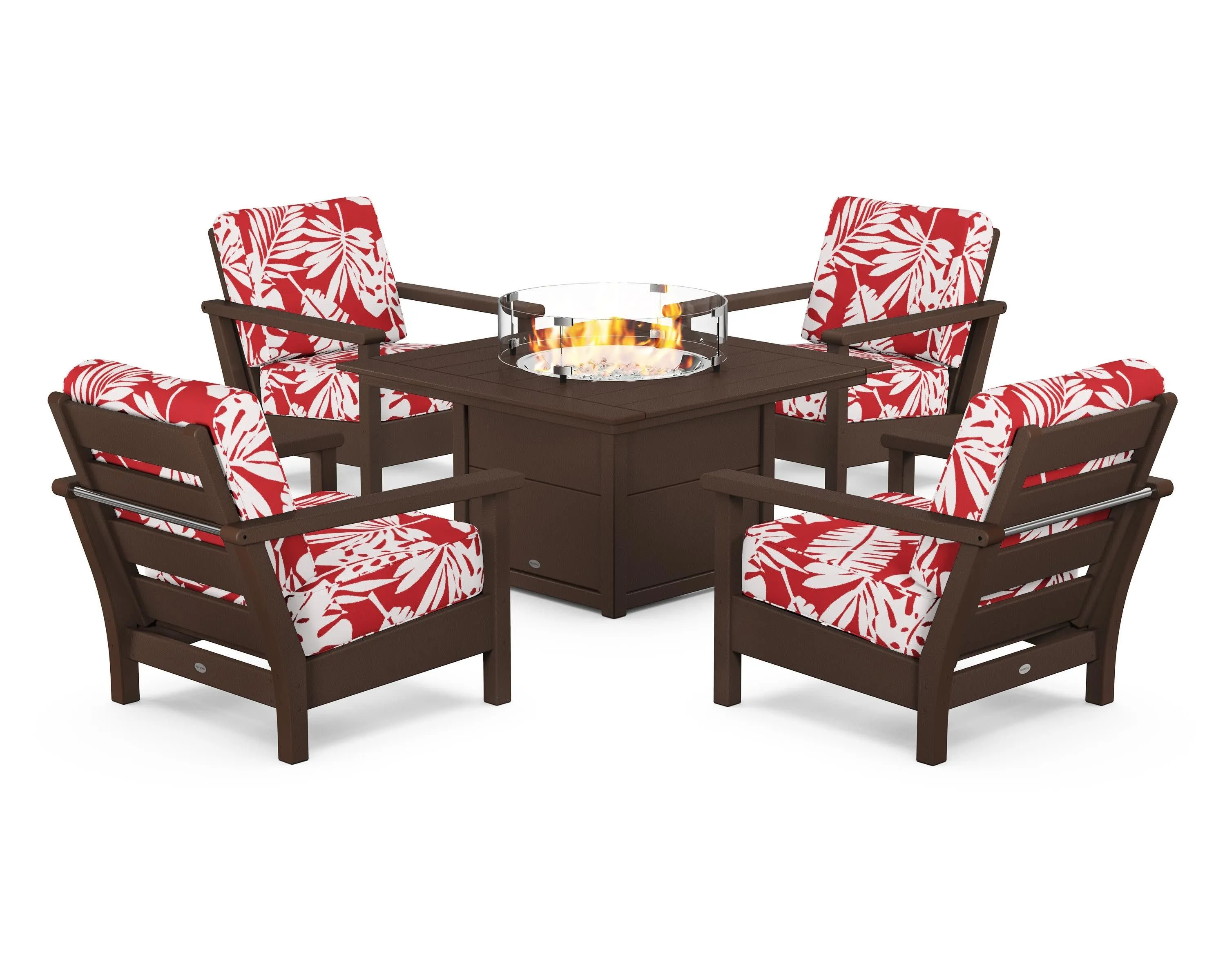 Harbour 5-Piece Conversation Set with Fire Pit Table
