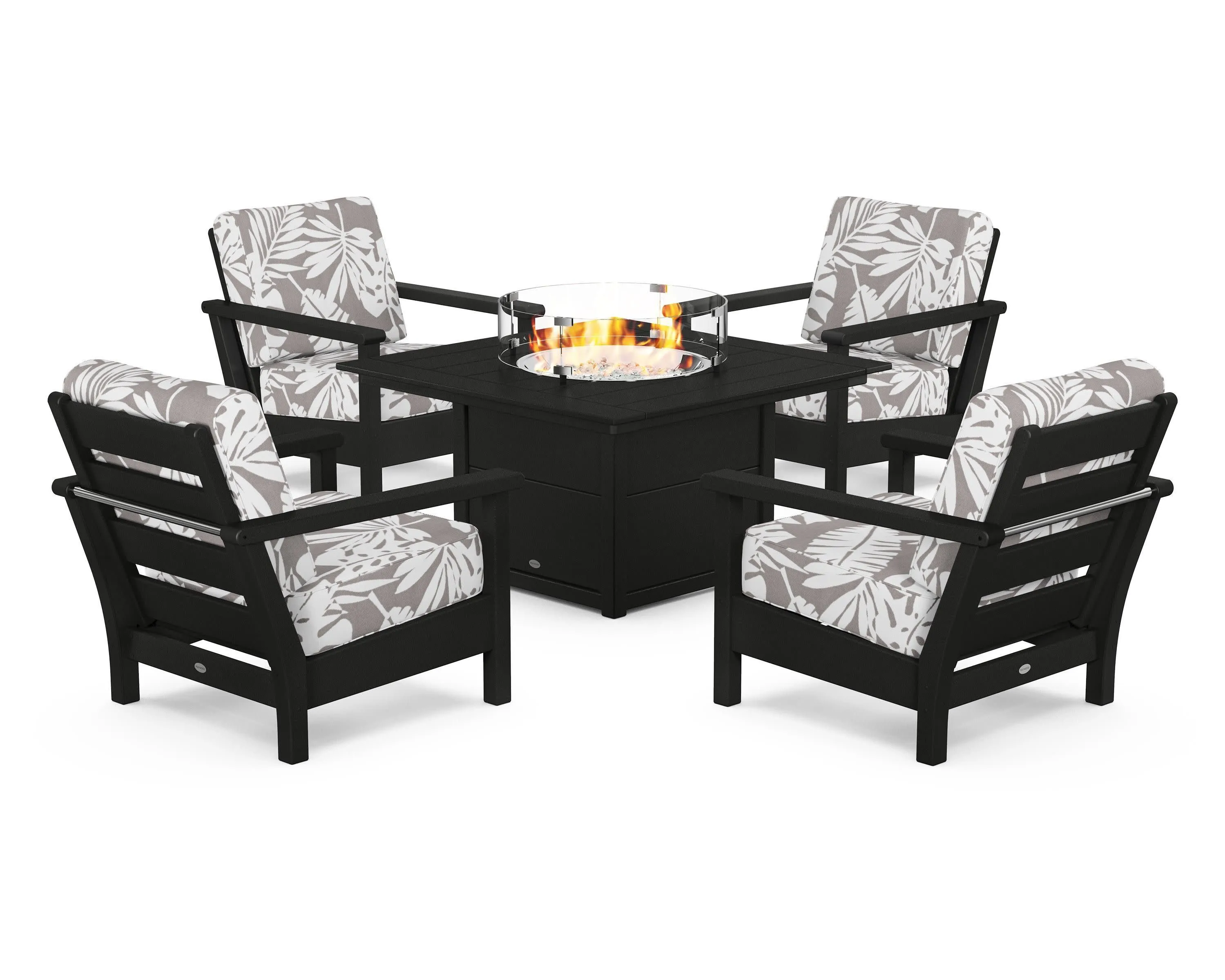 Harbour 5-Piece Conversation Set with Fire Pit Table