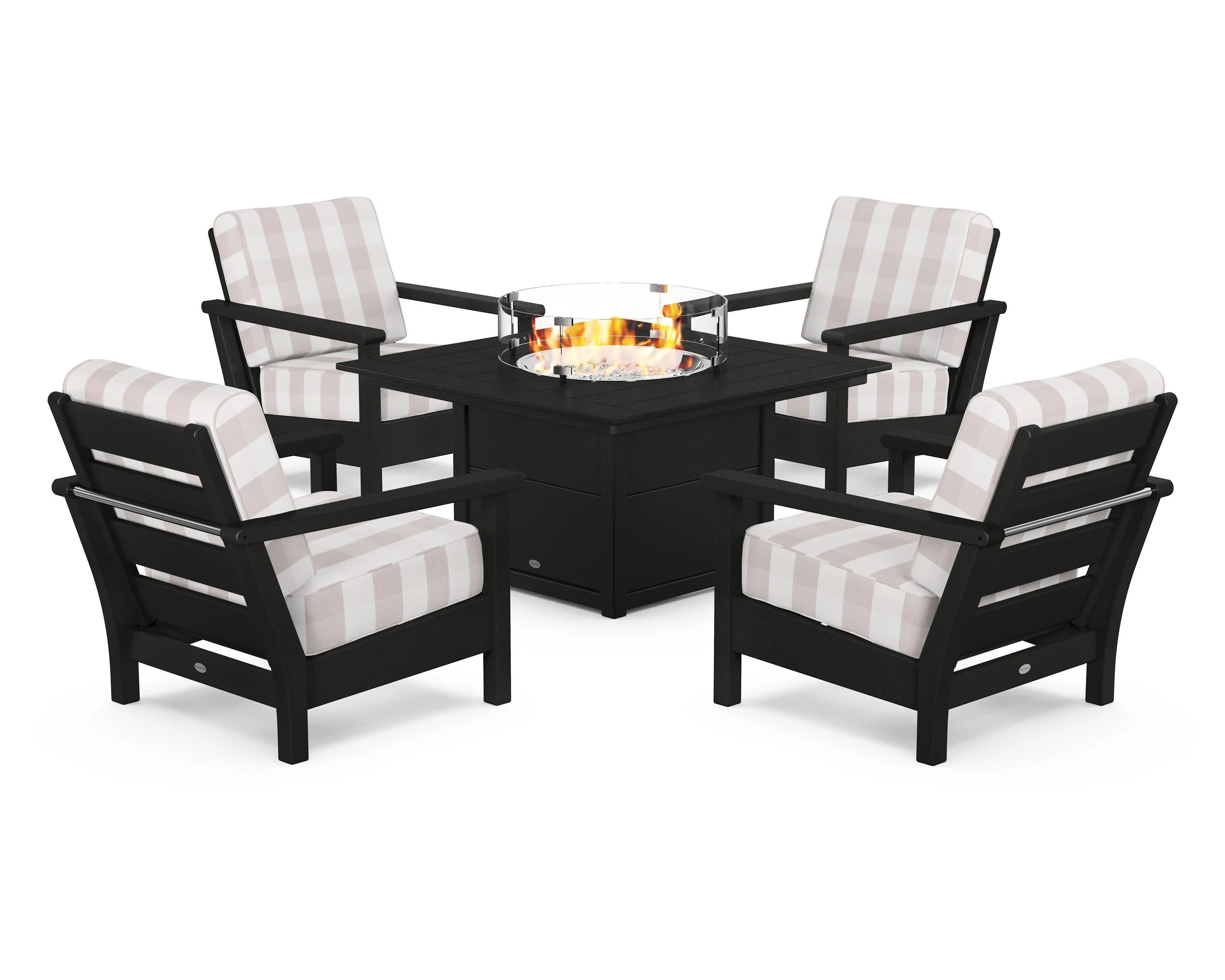 Harbour 5-Piece Conversation Set with Fire Pit Table