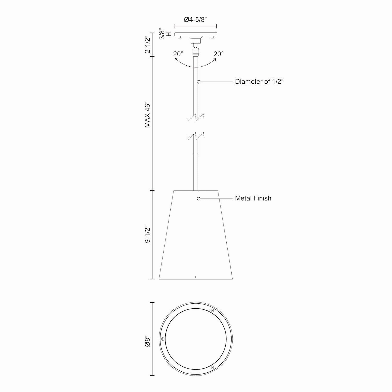 Hartford LED Exterior Pendant