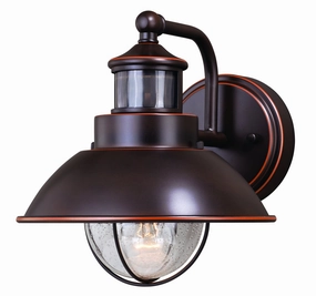 Harwich One Light Motion Sensor Outdoor Wall Light Burnished BronzeOutdoor wall sconces with motion sensor