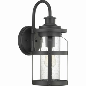Haslett One Light Wall Lantern BlackOutdoor wall sconces with motion sensor