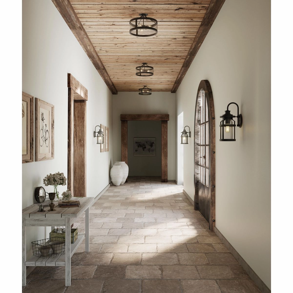 Haslett One Light Wall Lantern Black