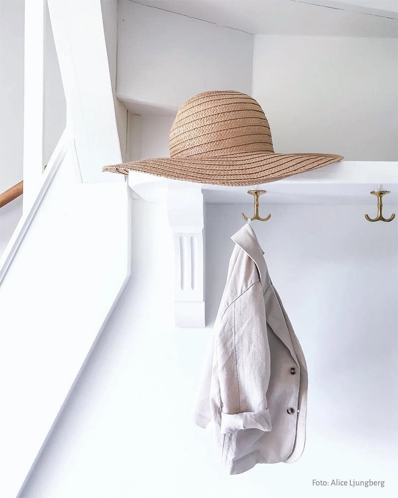 Hat rack hook - Anchor hook brass