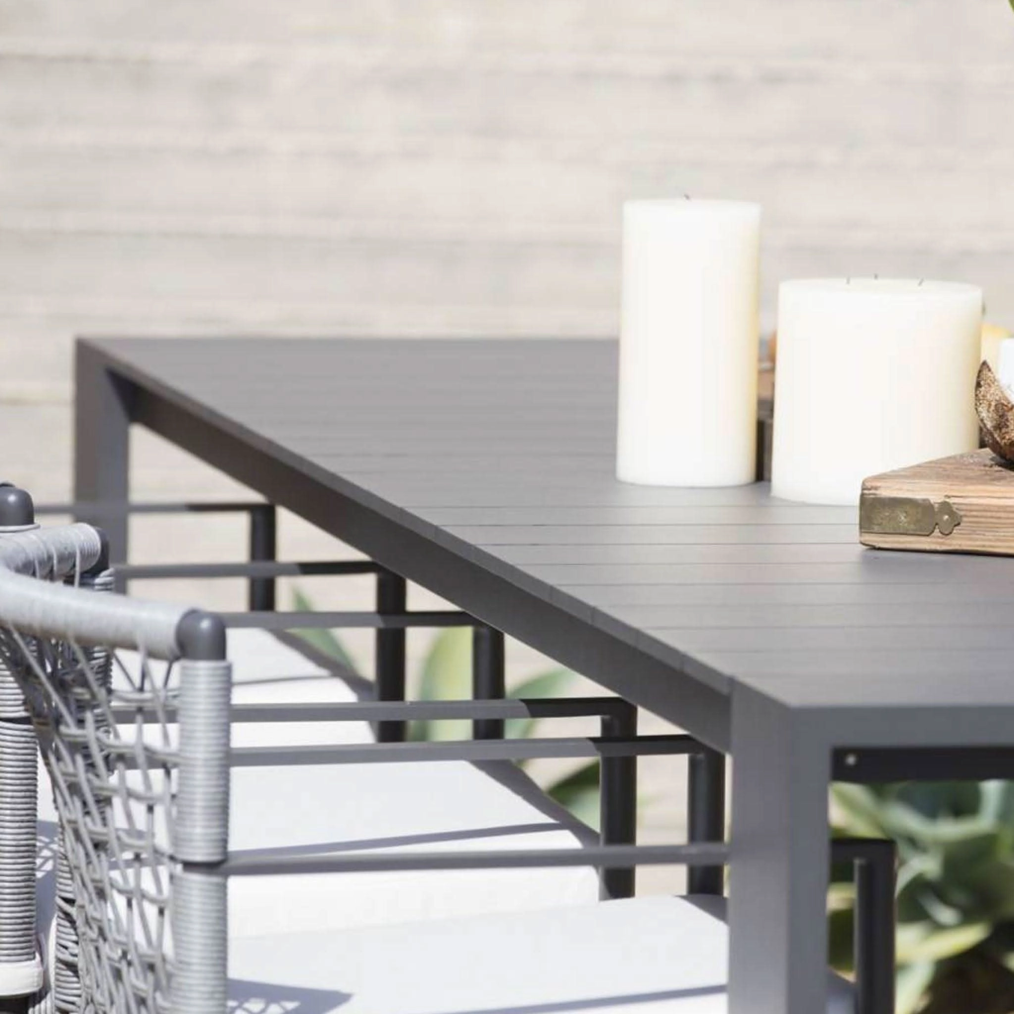Hayman Aluminum Dining Table 106"