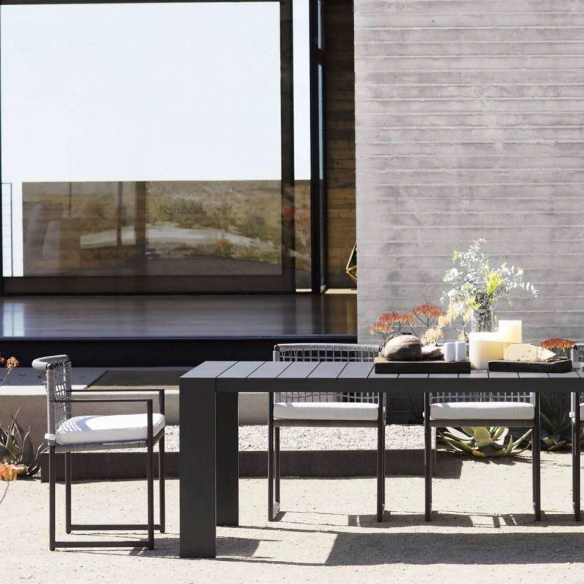 Hayman Aluminum Dining Table 106"