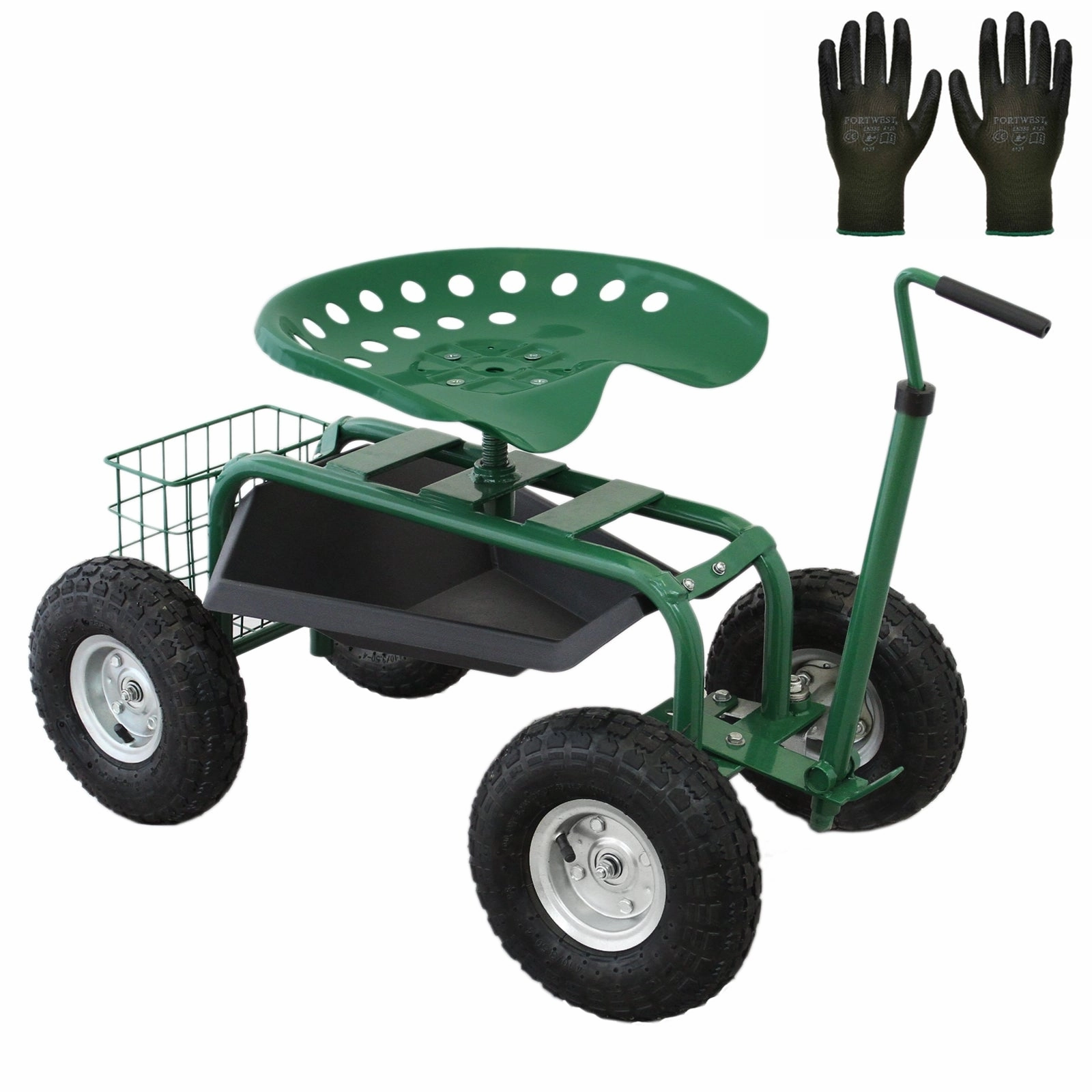 Heavy-Duty Mobile Garden Seat