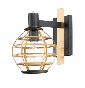 Heirloom One Light Outdoor Wall Lantern Black / Burnished BrassOutdoor wall sconces with motion sensor