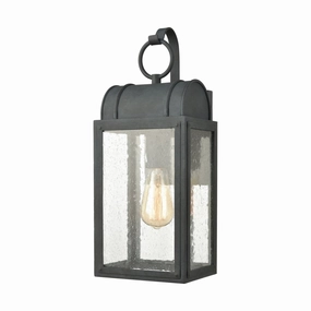 Heritage Hills One Light Outdoor Wall Sconce Aged ZincOutdoor wall sconces with motion sensor