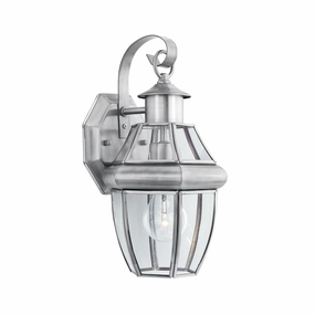 Heritage One Light Outdoor Wall Sconce Brushed NickelOutdoor wall sconces with motion sensor