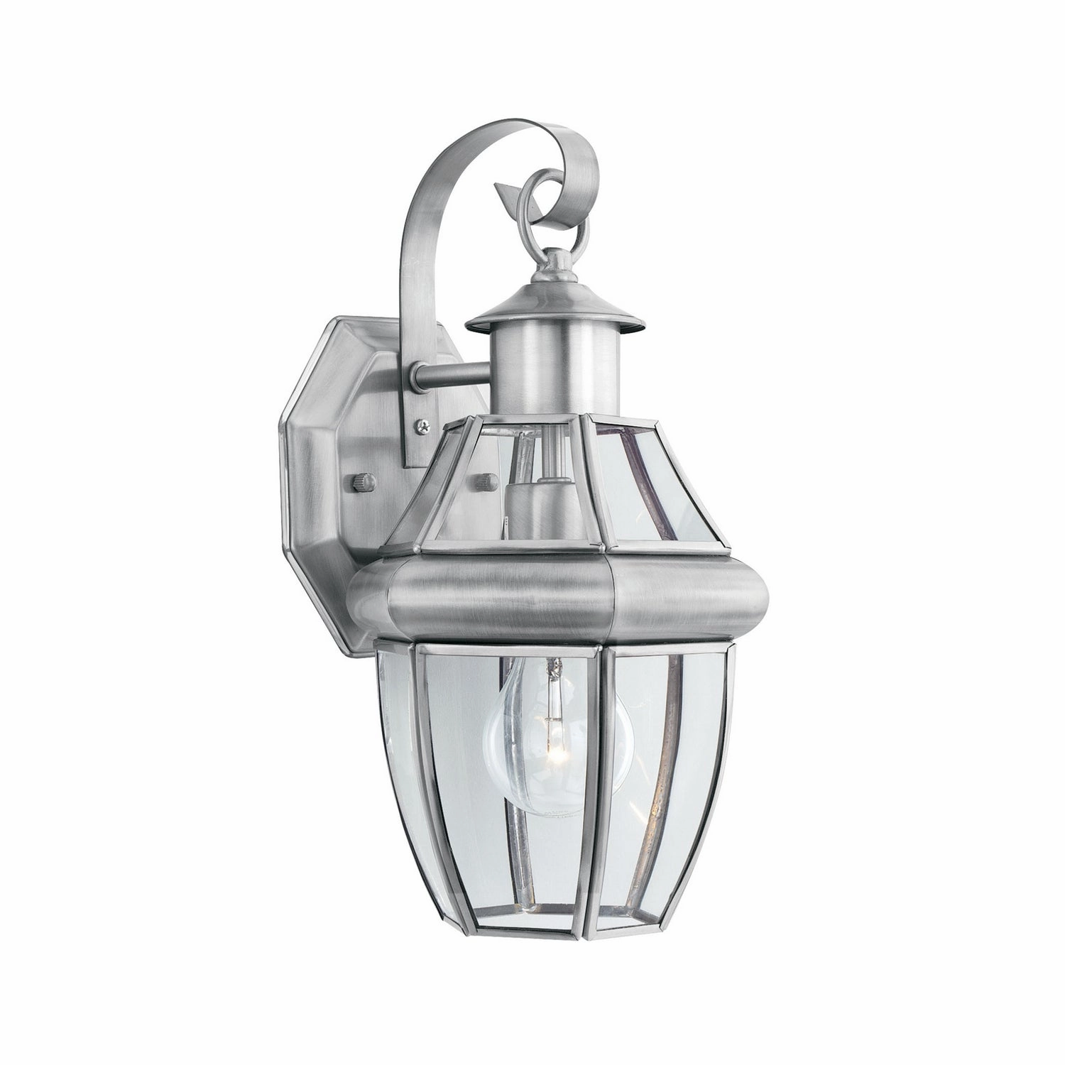 Heritage One Light Outdoor Wall Sconce Brushed NickelOutdoor wall sconces with motion sensor