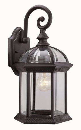 Hexagon One Light Outdoor Wall Sconce BlackOutdoor wall sconces with motion sensor