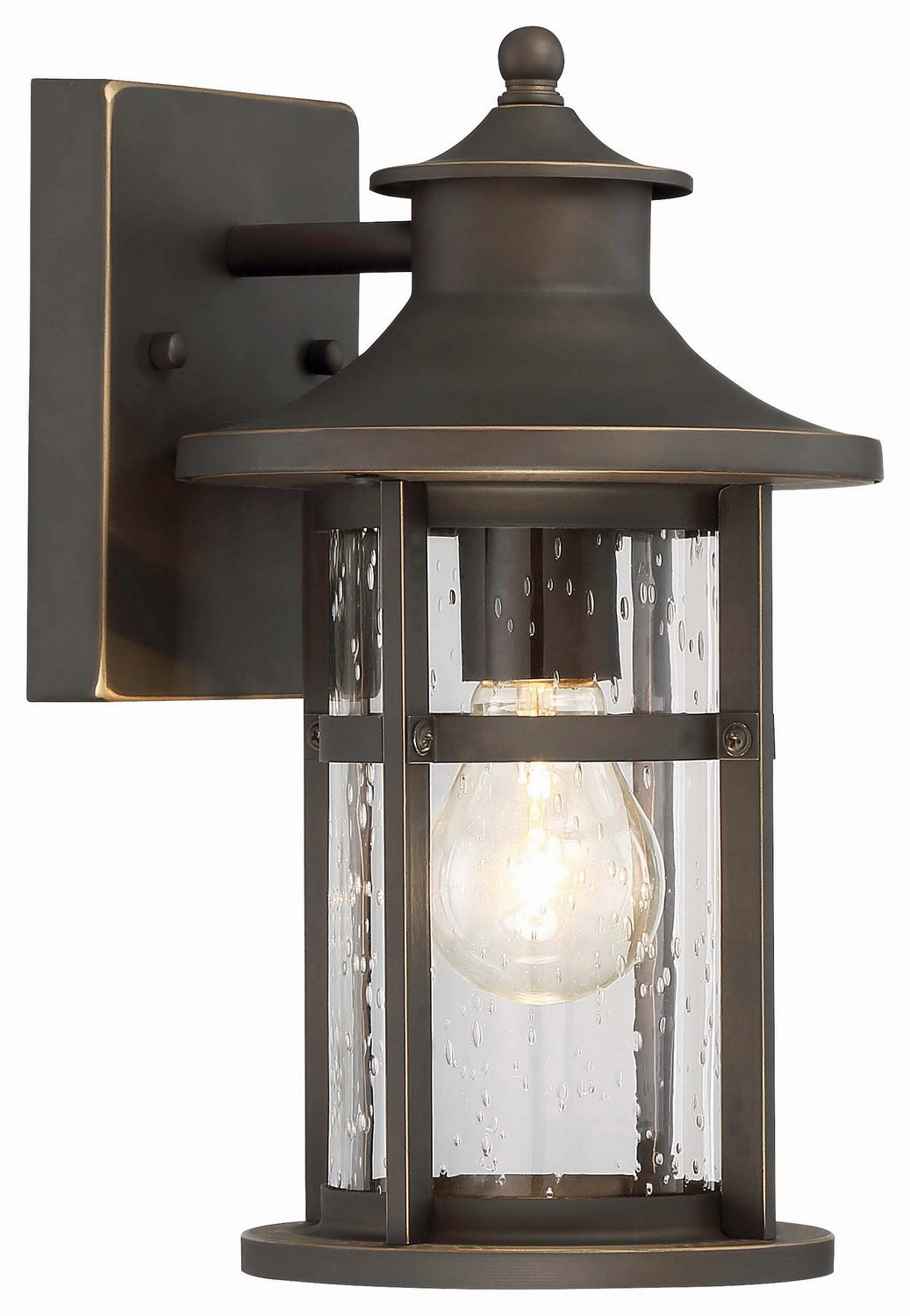 Highland Ridge One Light Outdoor Wall Lamp Oil Rubbed Bronze W/ Gold HighOutdoor wall sconces with motion sensor