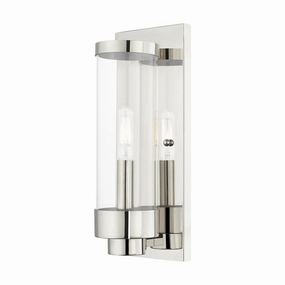 Hillcrest One Light Outdoor Wall Lantern Polished ChromeOutdoor wall sconces with motion sensor