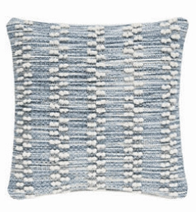 Hobnail Indoor/Outdoor Pillow Cover - Stripe Bluewaterproof outdoor throw pillow
