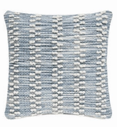 Hobnail Indoor/Outdoor Pillow Cover - Stripe Bluewaterproof outdoor throw pillow