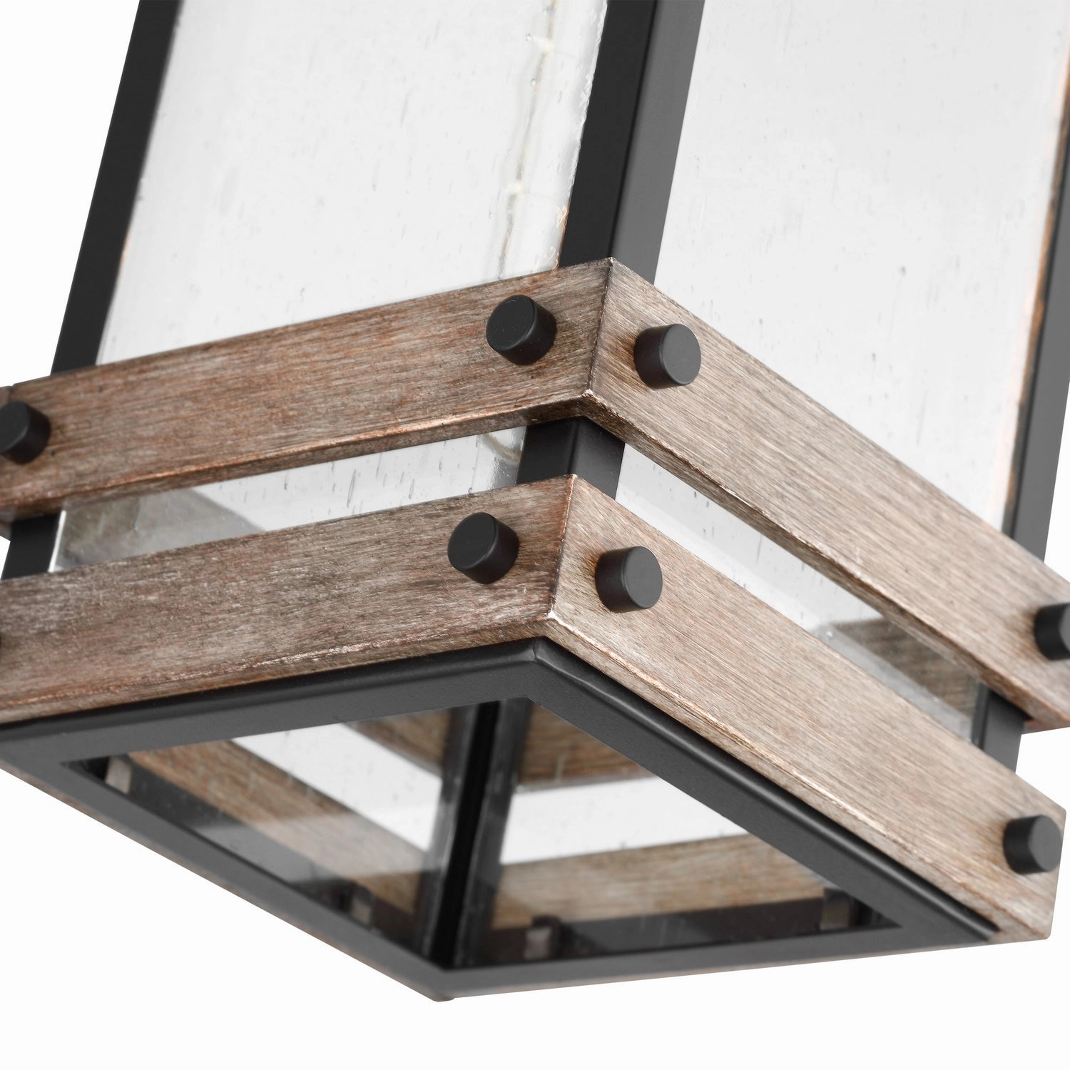 Homestead One Light Wall Lantern Black / Wood