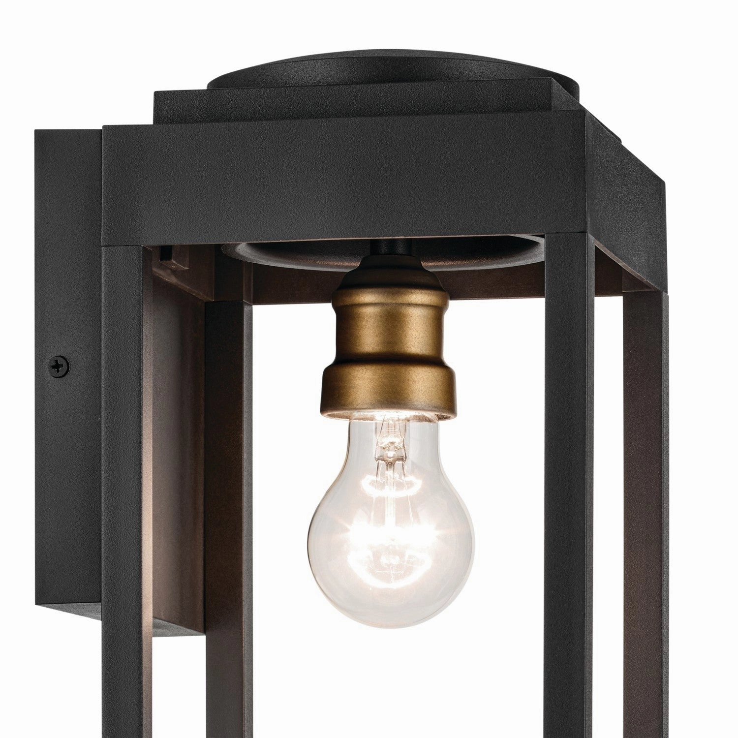 Hone One Light Outdoor Wall Mount Textured Black