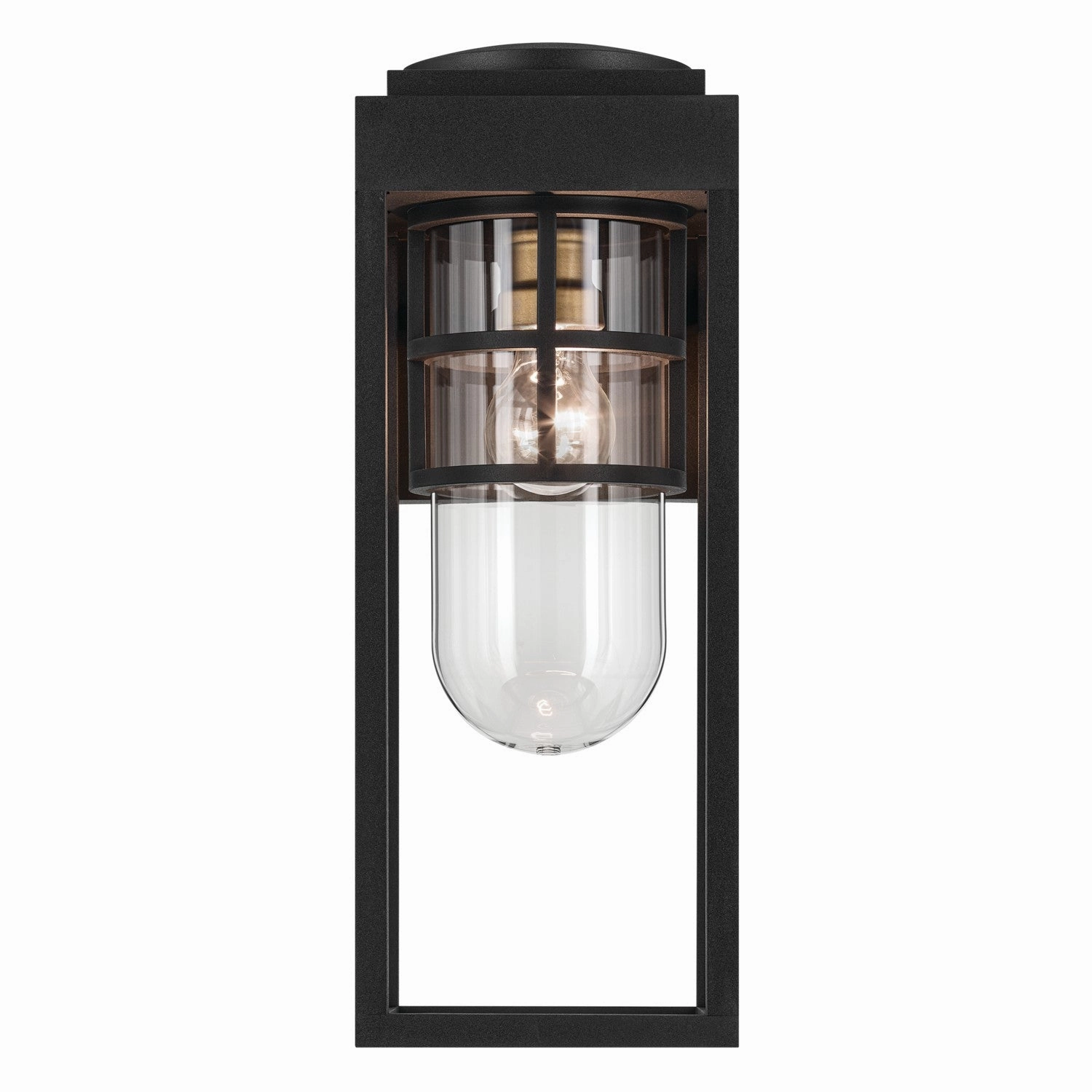 Hone One Light Outdoor Wall Mount Textured Black
