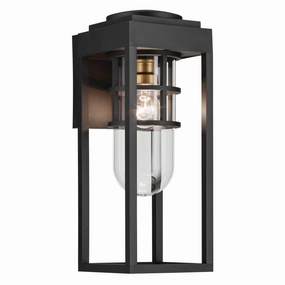 Hone One Light Outdoor Wall Mount Textured BlackOutdoor wall sconces with motion sensor