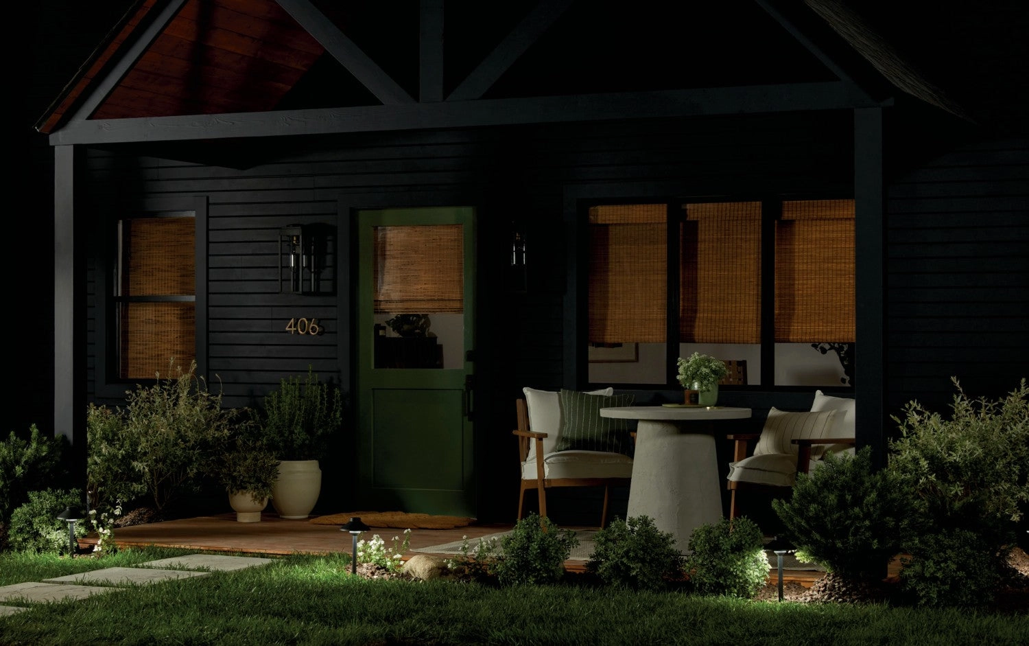 Hone One Light Outdoor Wall Mount Textured Black
