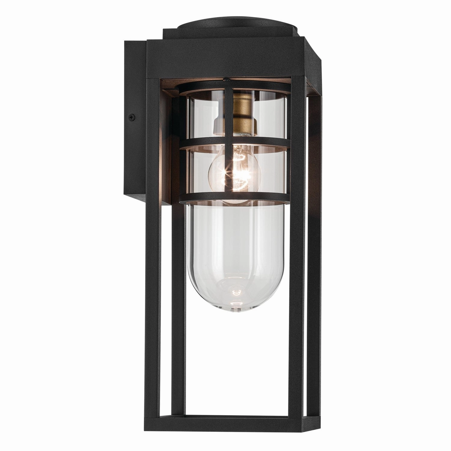 Hone One Light Outdoor Wall Mount Textured Black