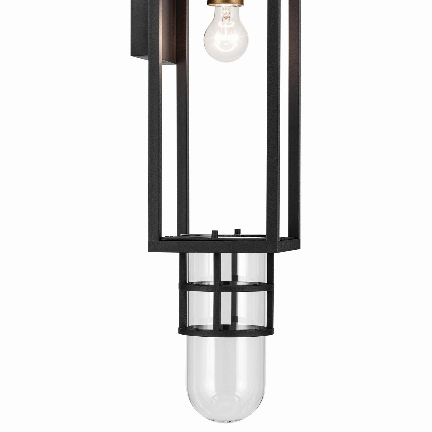 Hone One Light Outdoor Wall Mount Textured Black